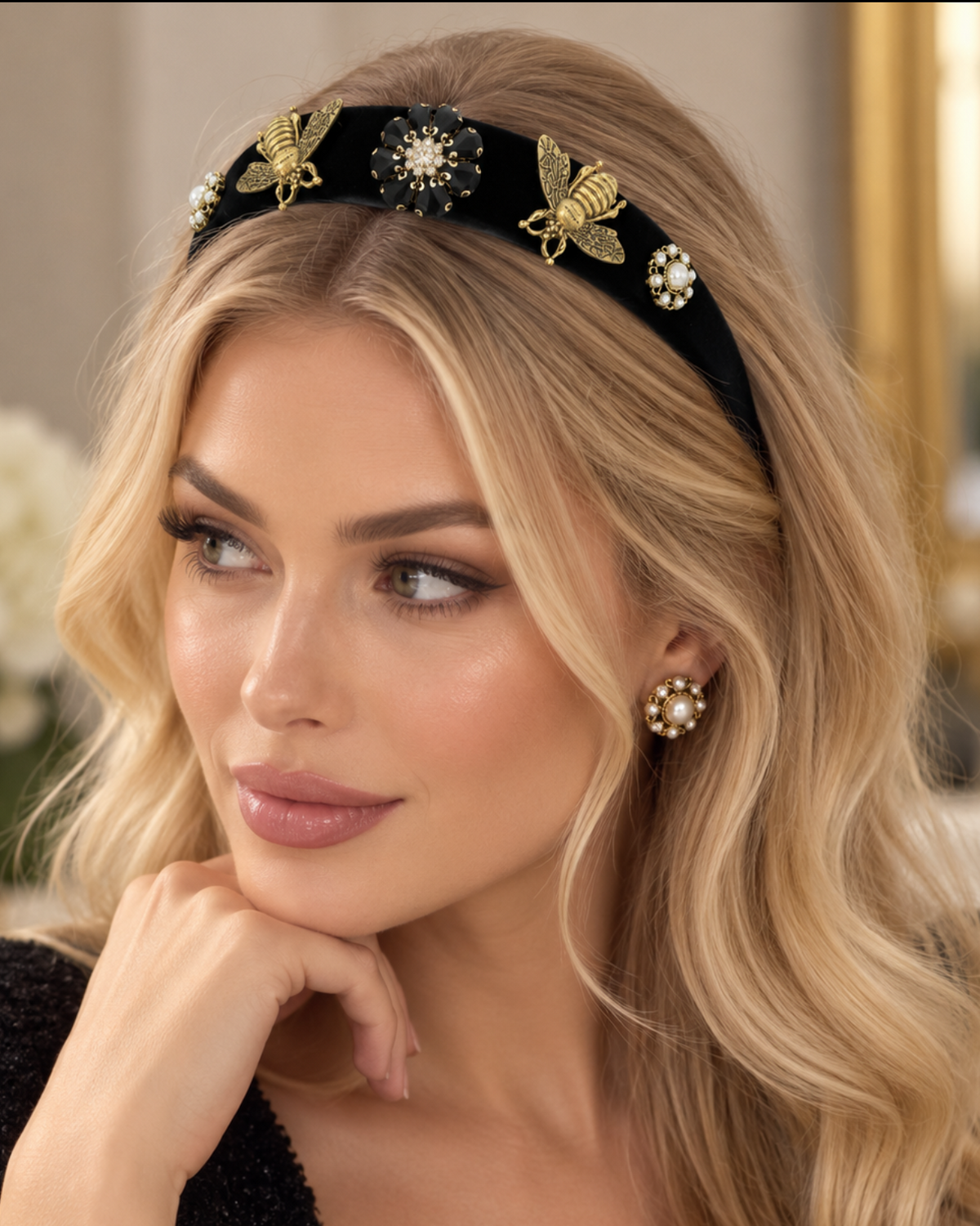 The Queen Bee Velvet Headband