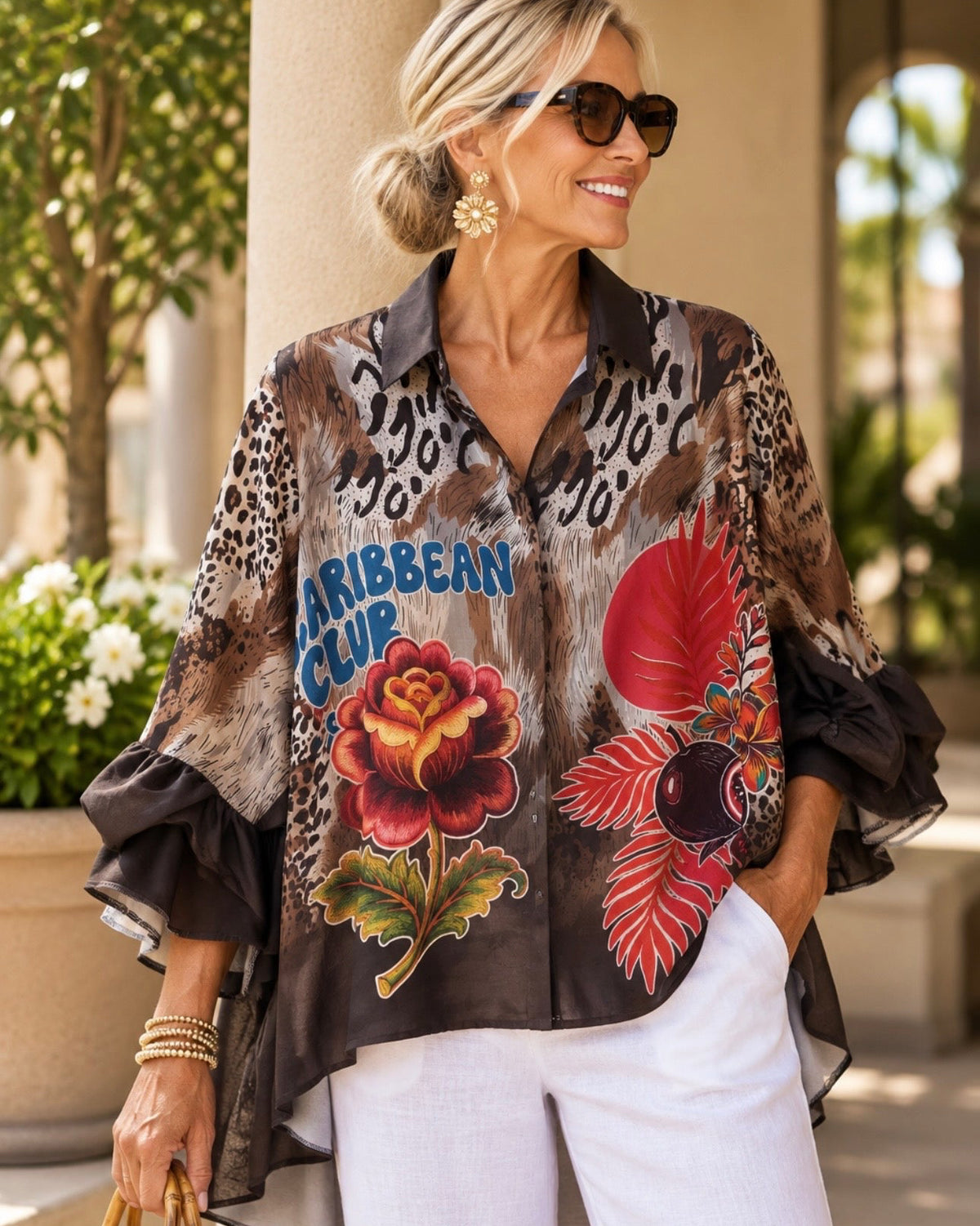 Mediterranean Escape Blouse – Caribbean Club