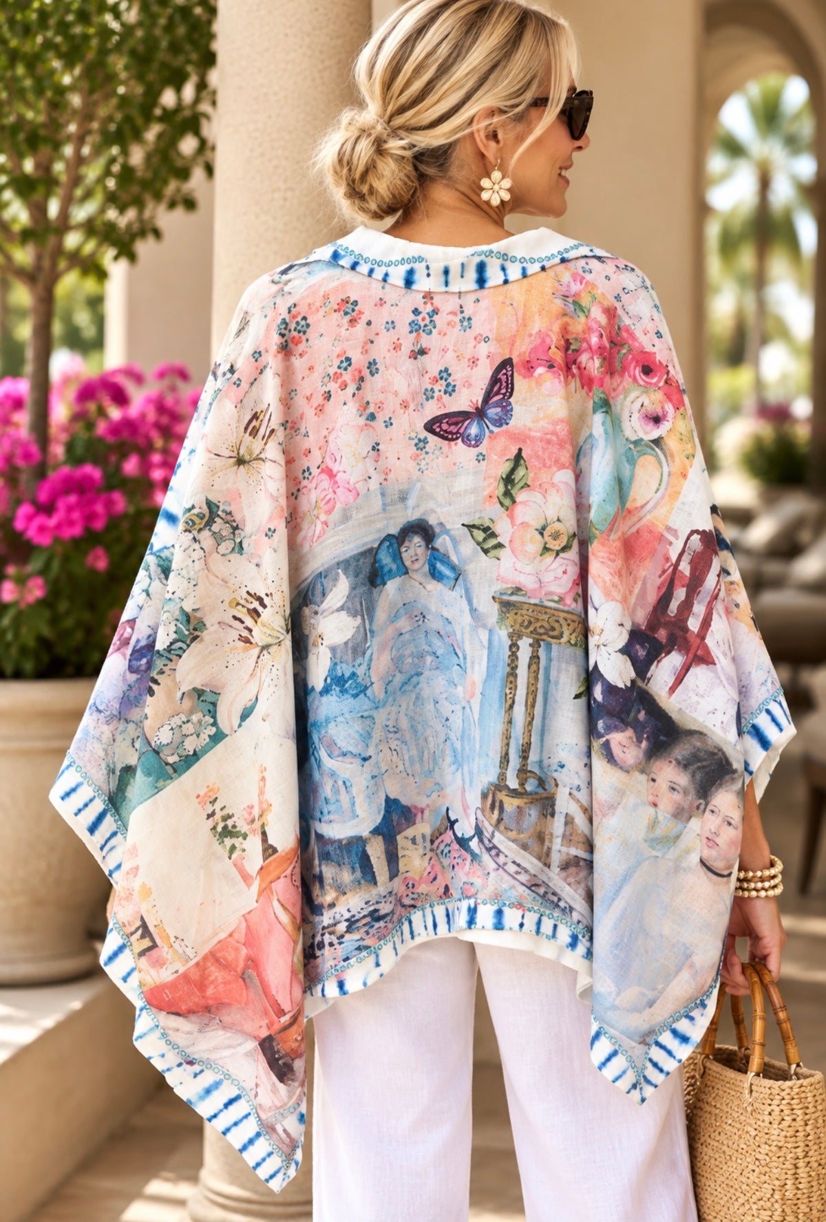 Mediterranean Escape Blouse – Artist’s Garden
