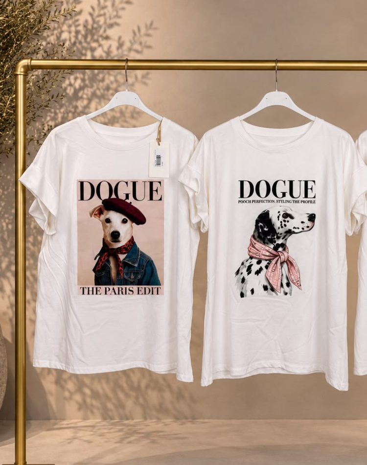 DOGUE Paris Graphic Tee – The Paris Pup & The Dalmatian