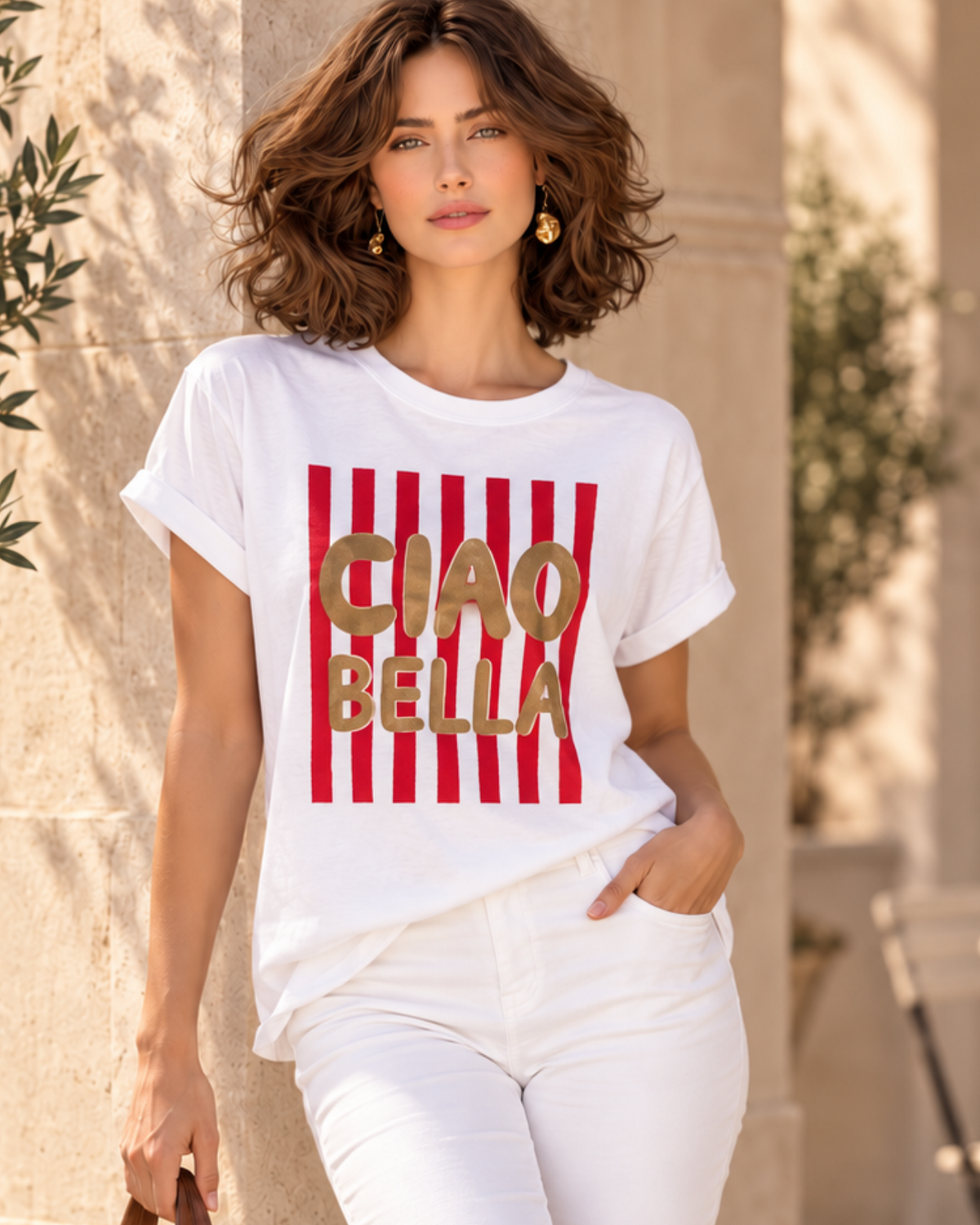 Ciao Bella Cotton Tee – Effortless Italian Chic