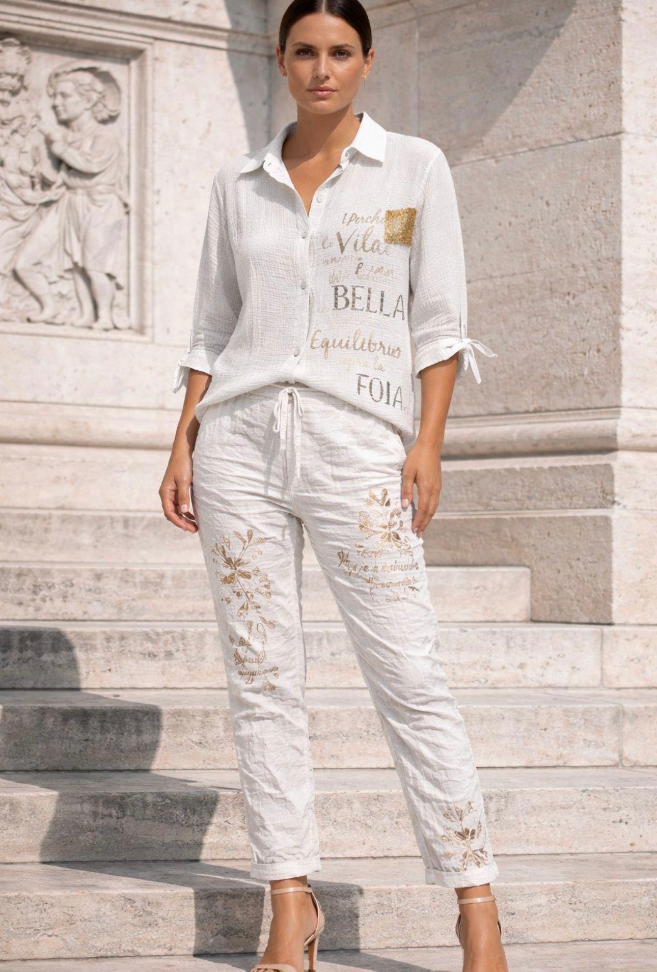 Botanical Crinkle Magic Pant