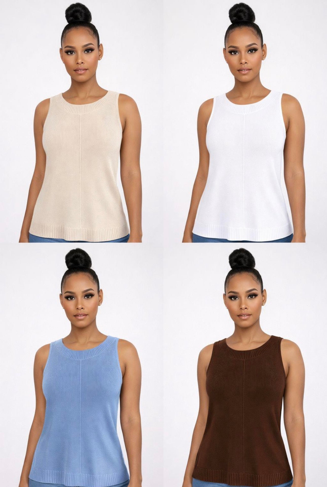 Sleeveless Knit Tank Top