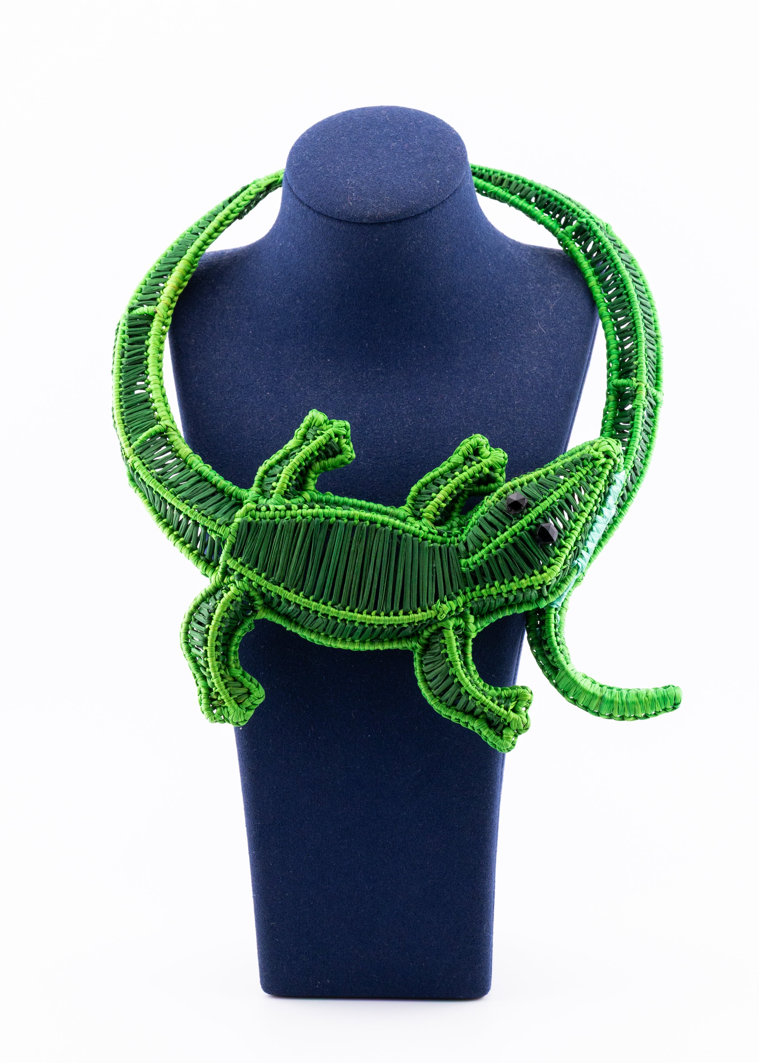 Emerald Alligator Statement Necklace