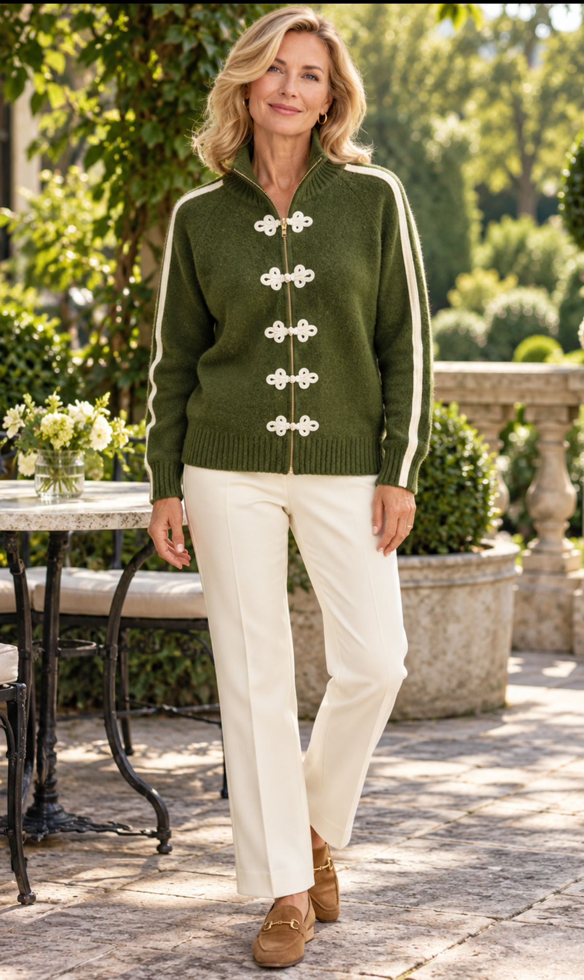 The St. Moritz Braided-Detail Sweater Jacket