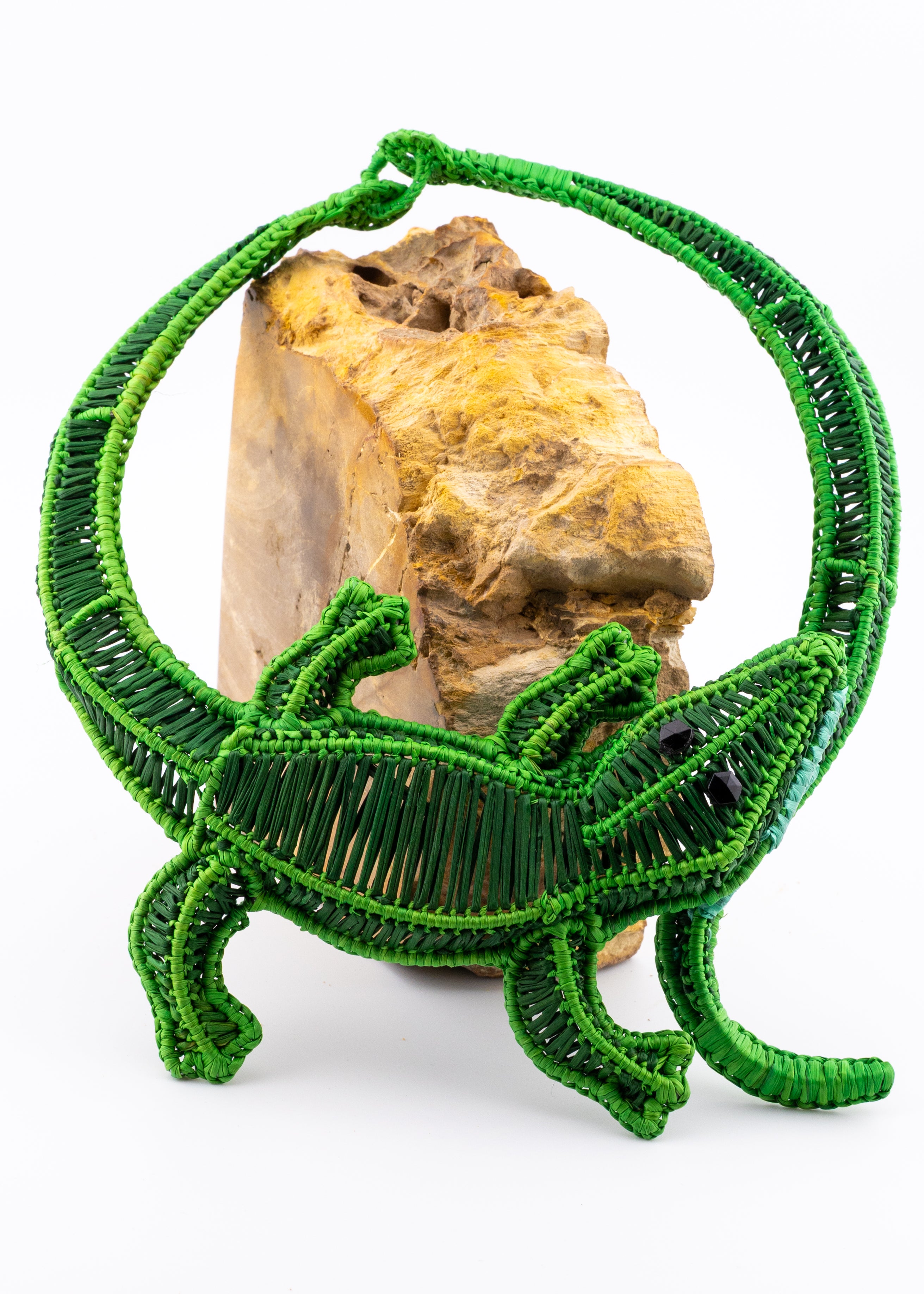 Emerald Alligator Statement Necklace