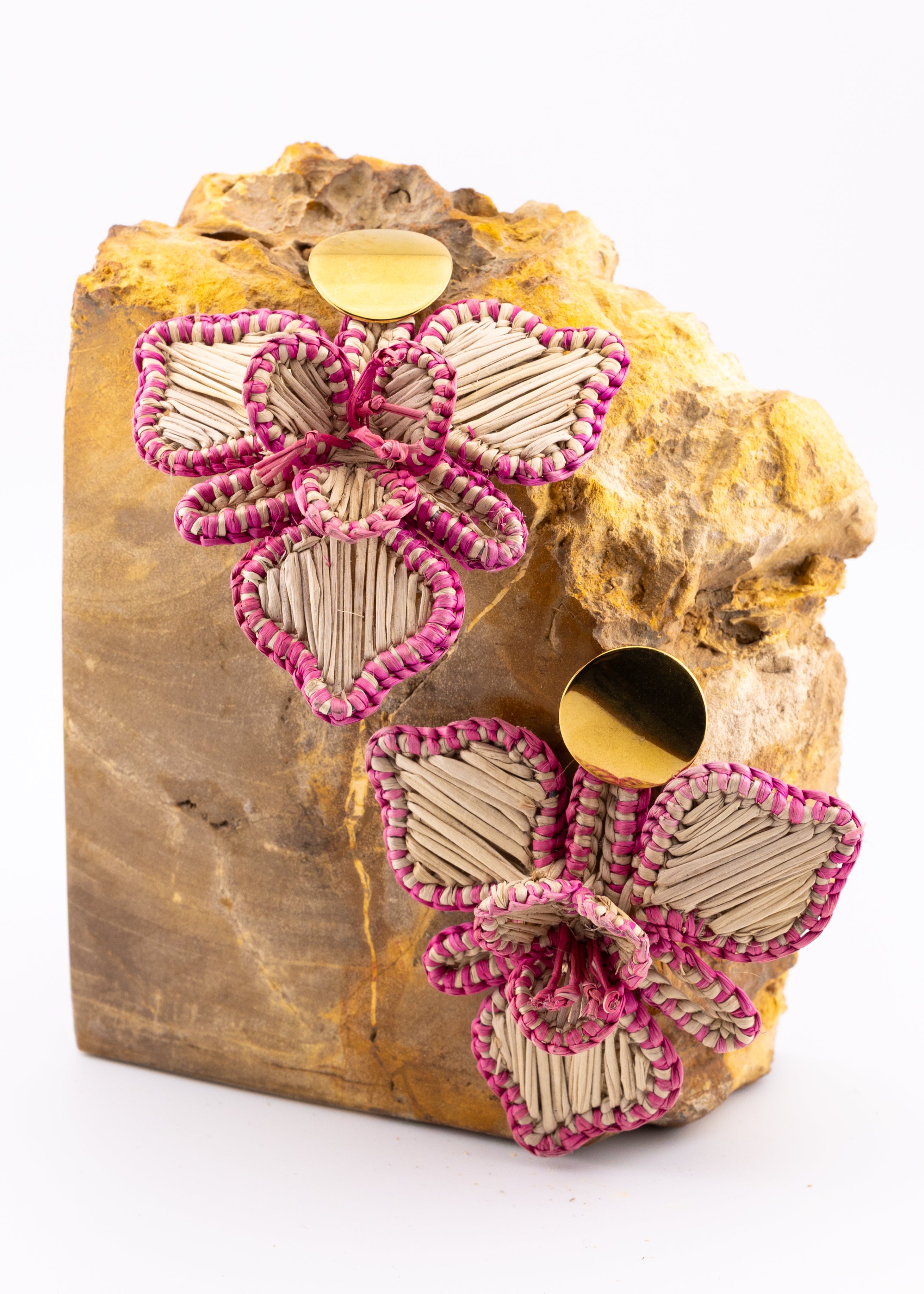 Woven Petal Statement Earrings