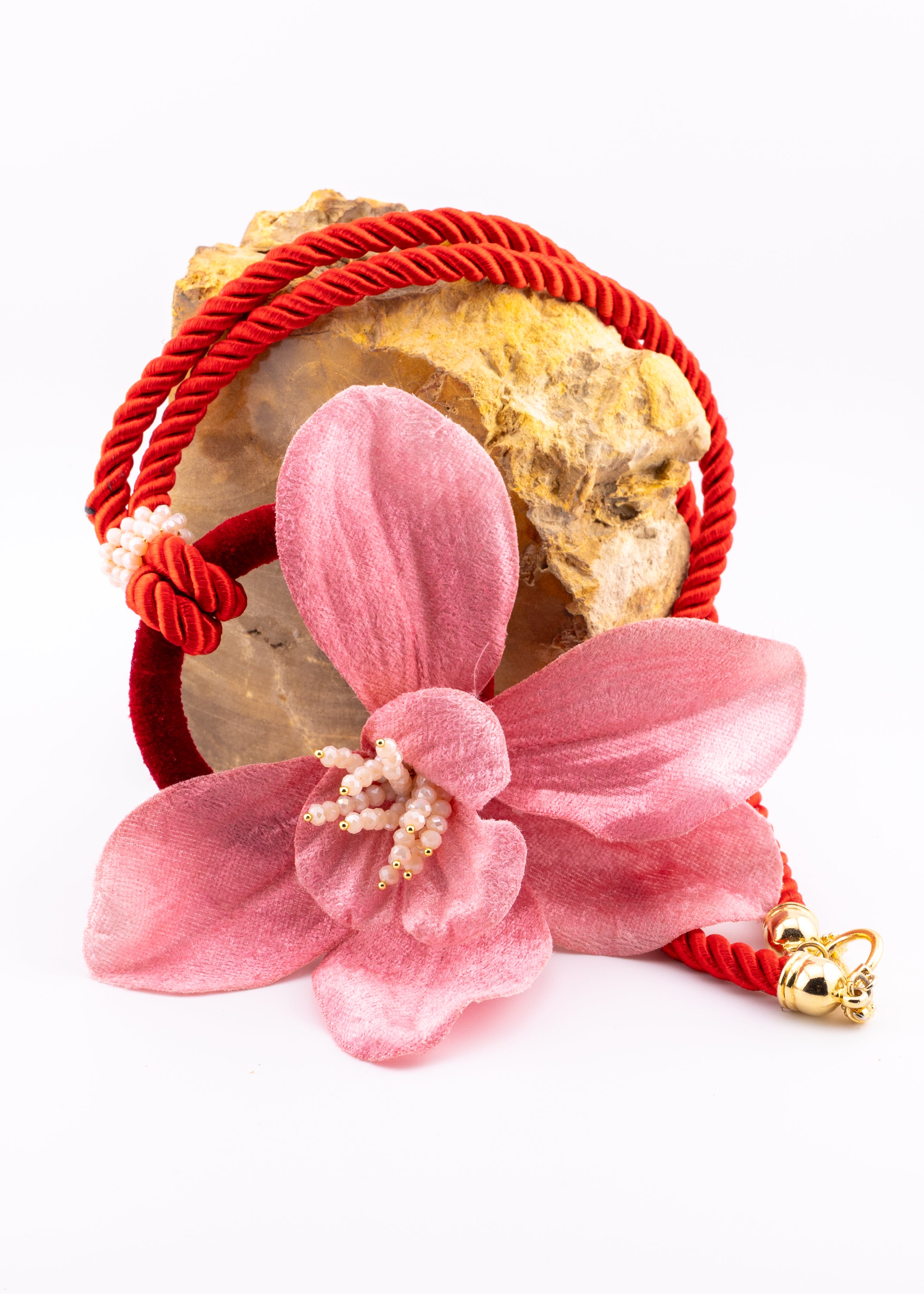 Blush Velvet Orchid Necklace