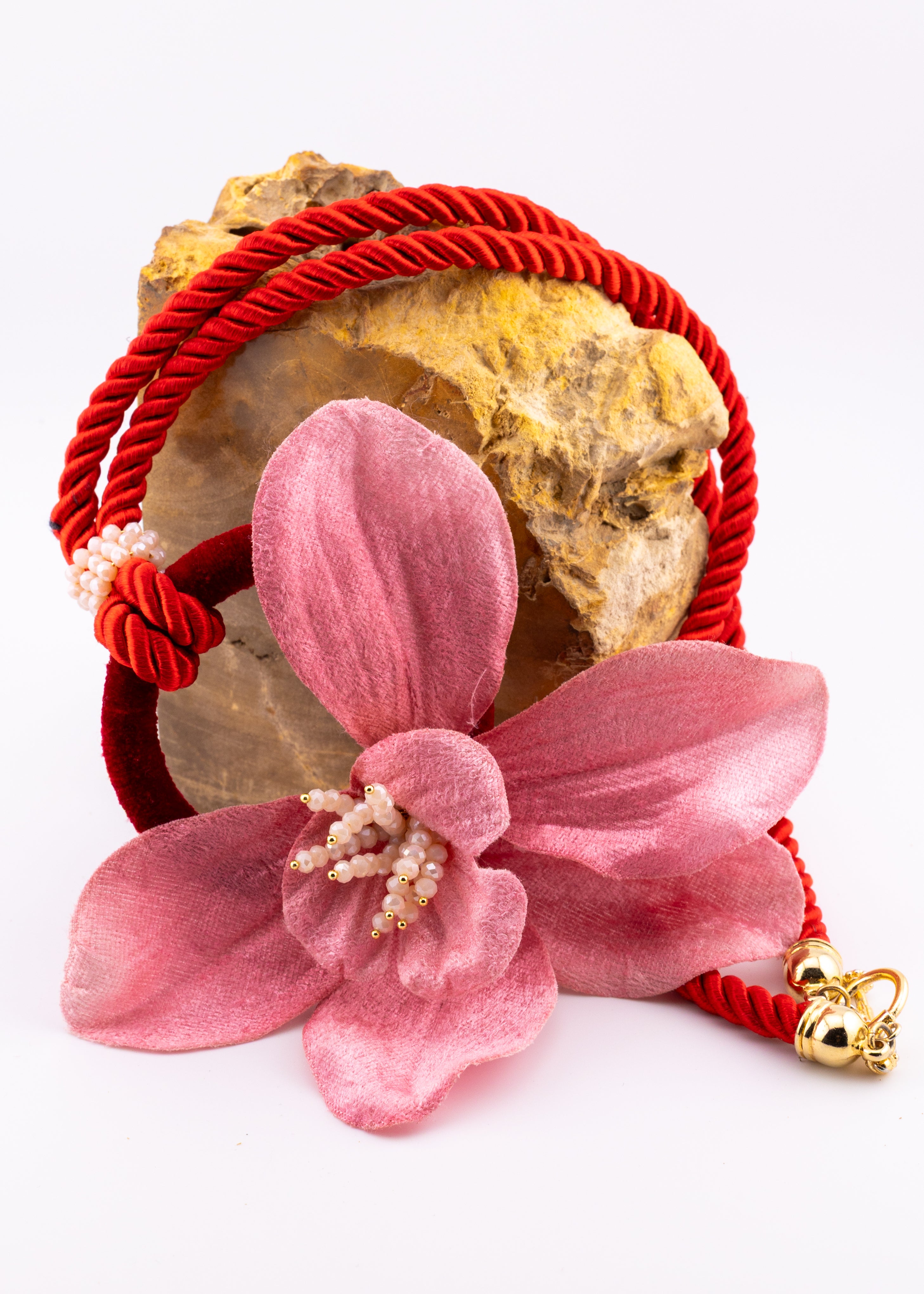 Blush Velvet Orchid Necklace