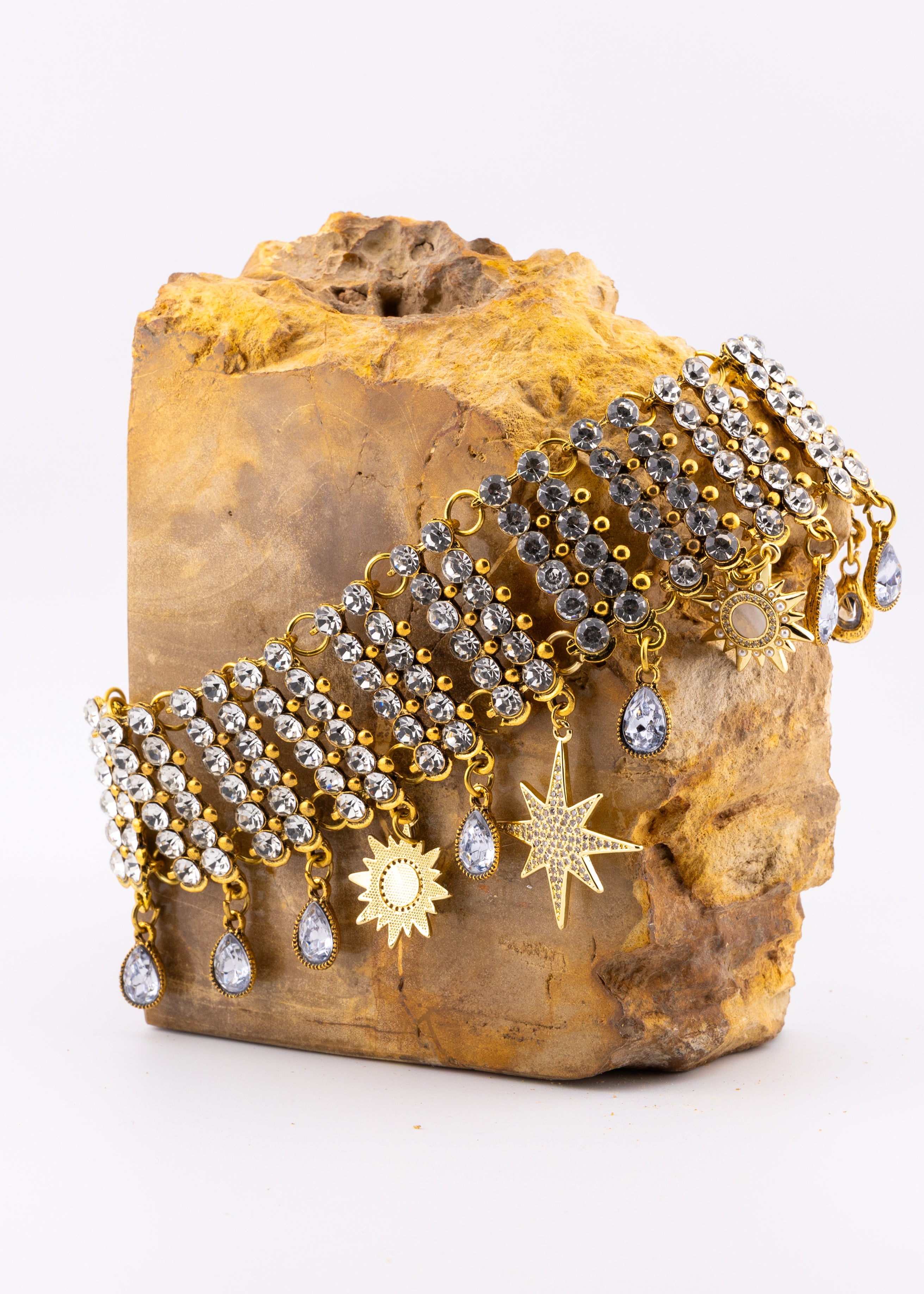 Celestial Crystal Fringe Necklace