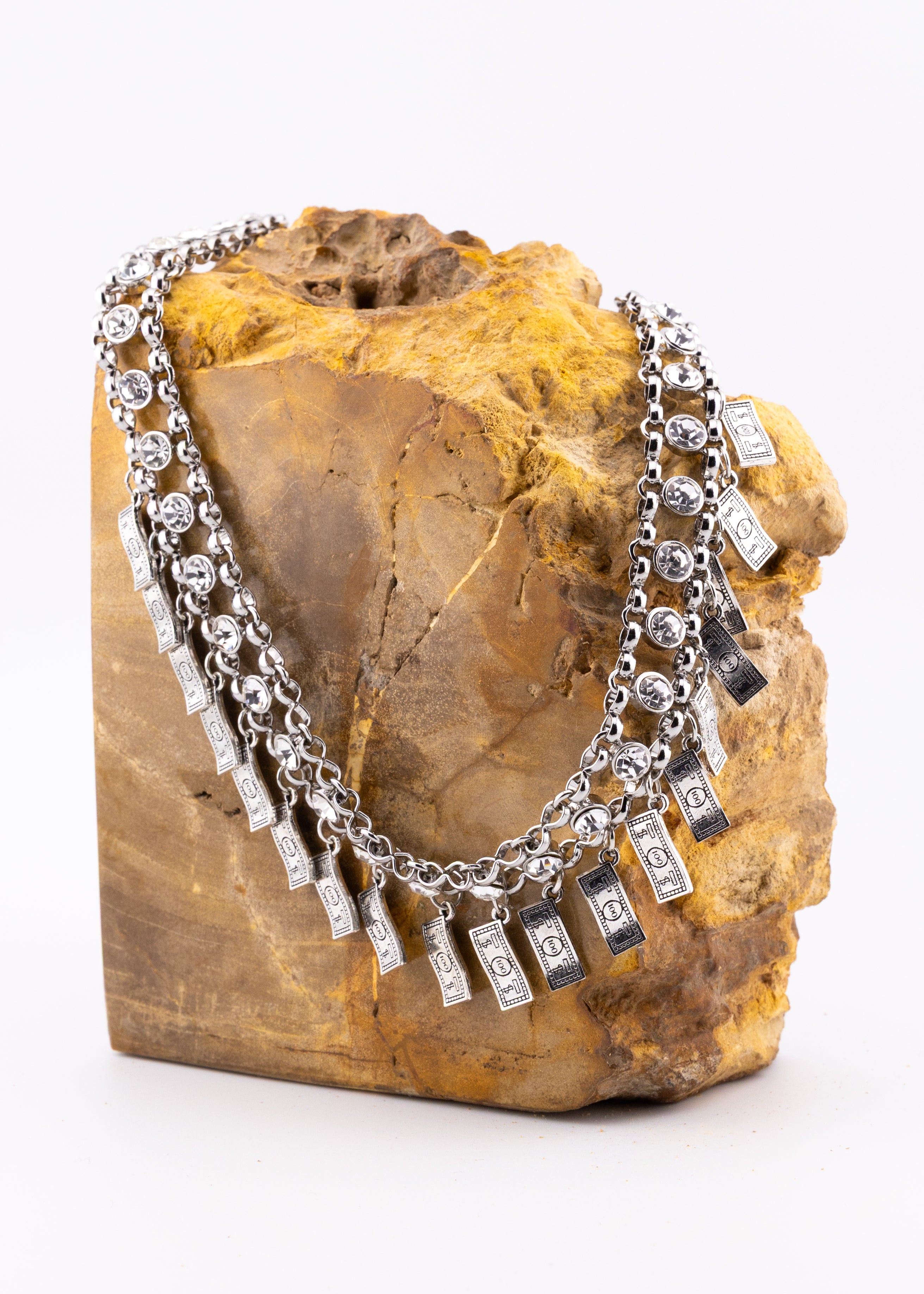 Crystal Charm Chain Necklace