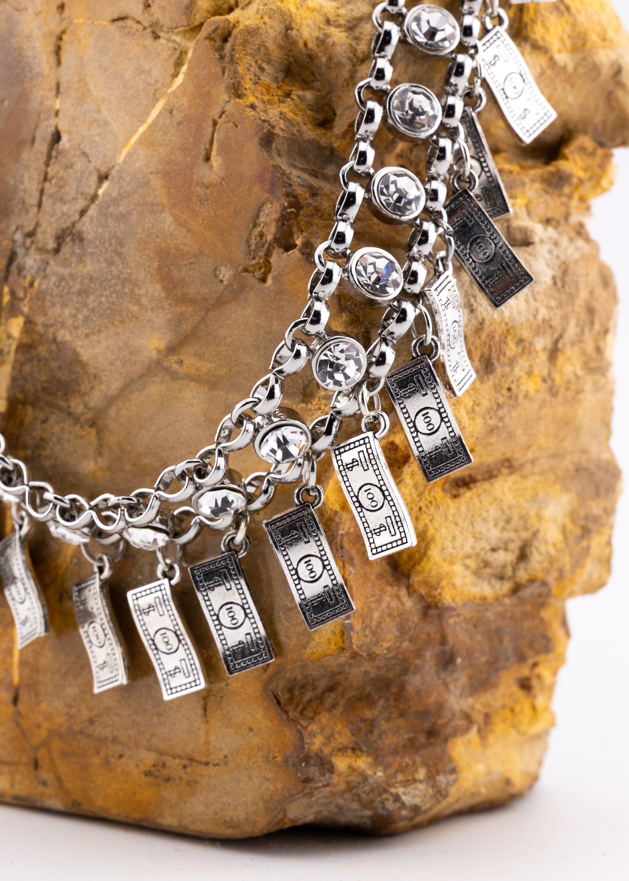 Crystal Charm Chain Necklace