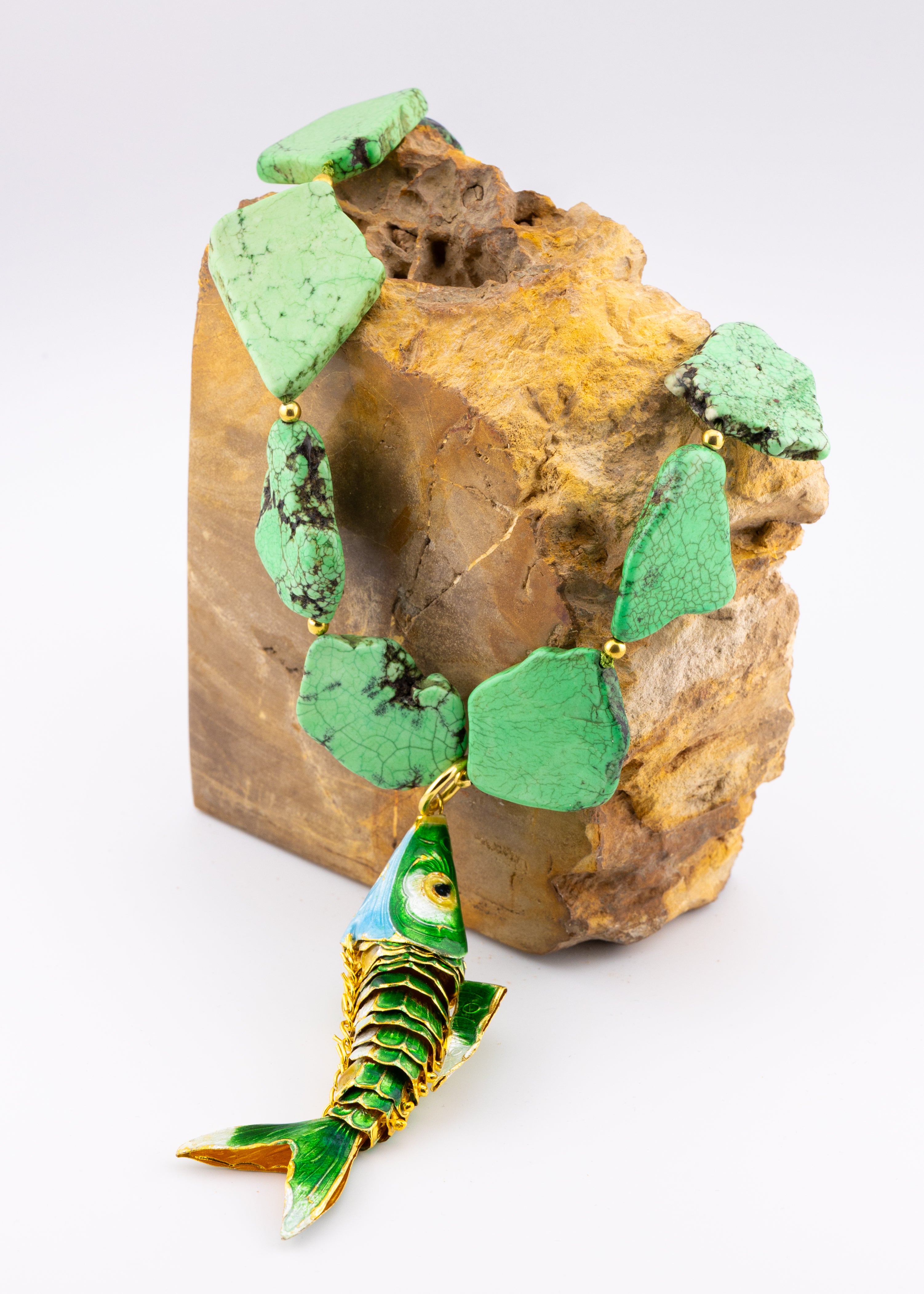 Turquoise Fish Statement Necklace