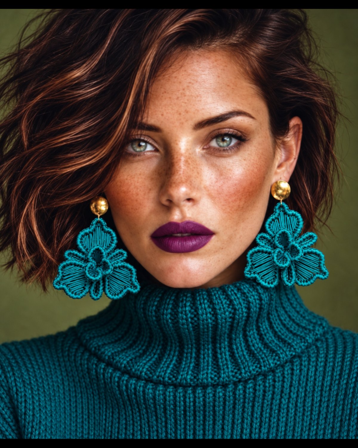Verdant Bloom Statement Earrings
