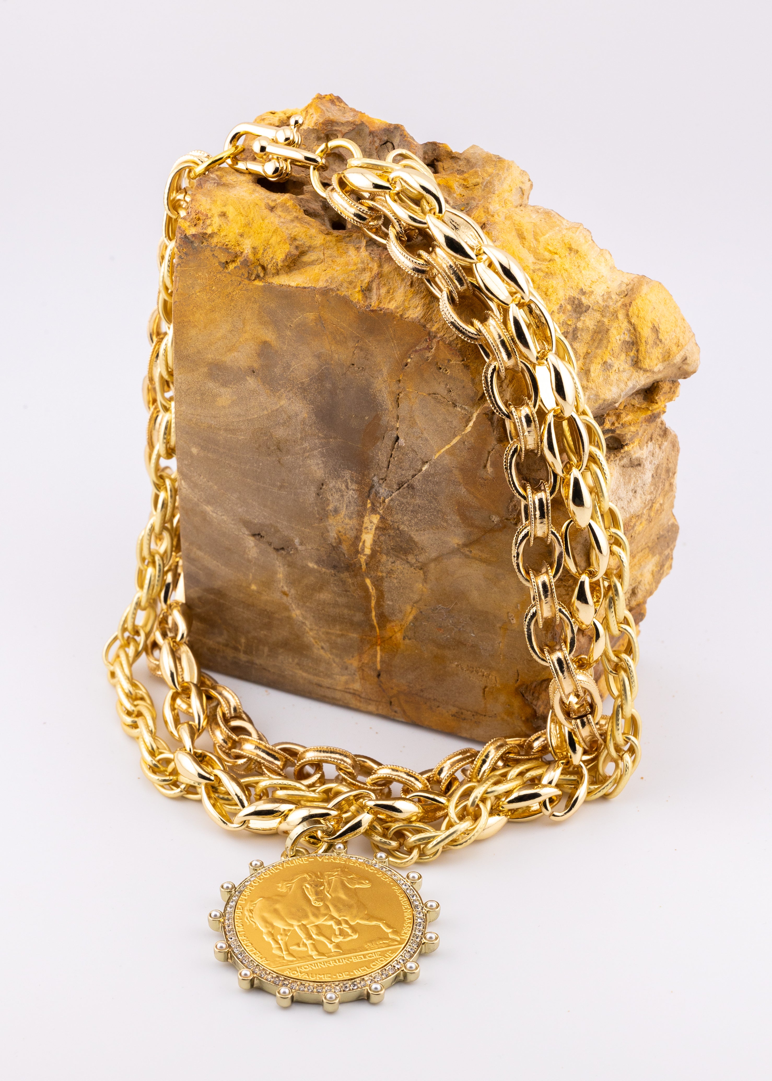 Layered Gold Coin Necklace