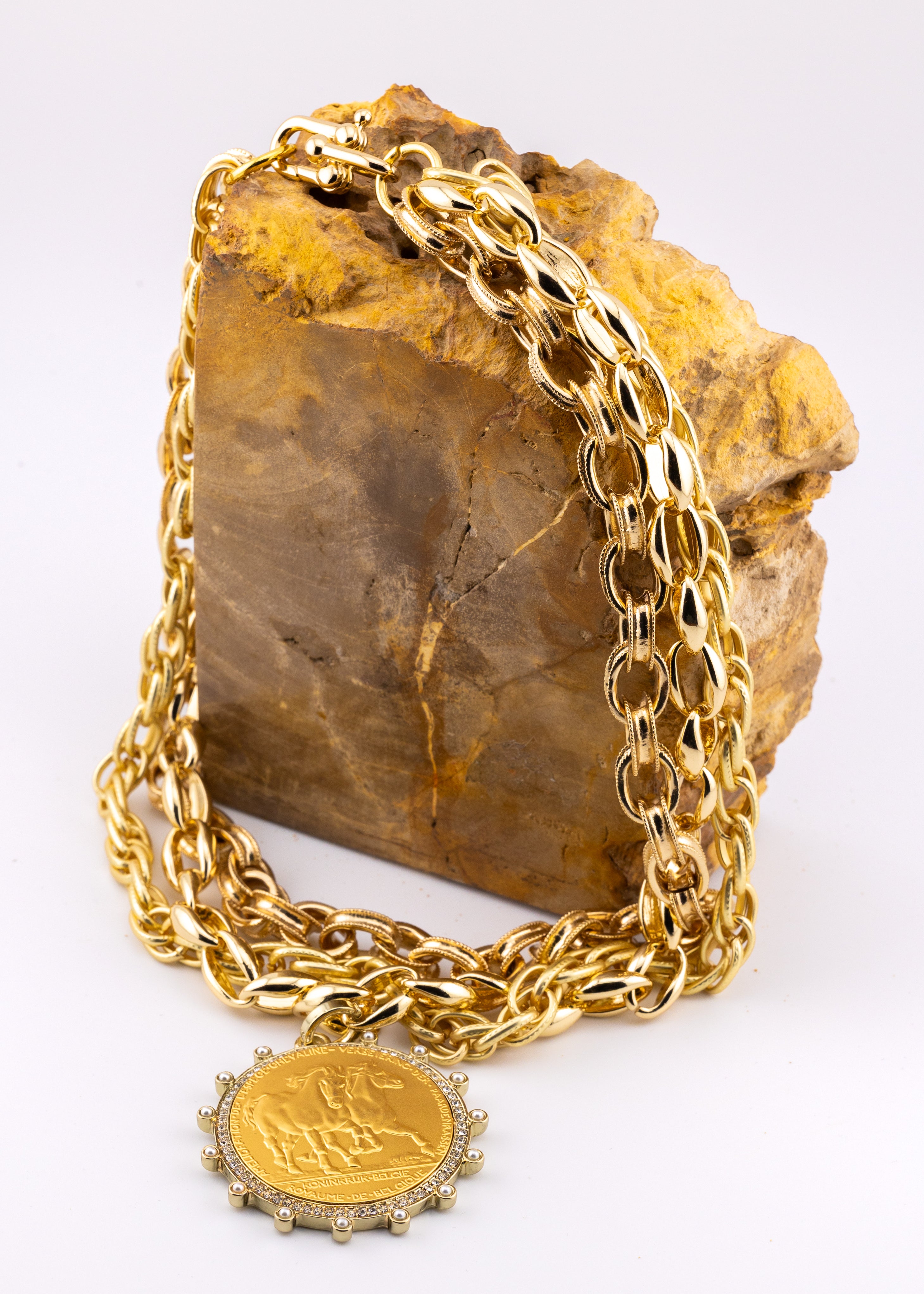 Layered Gold Coin Necklace
