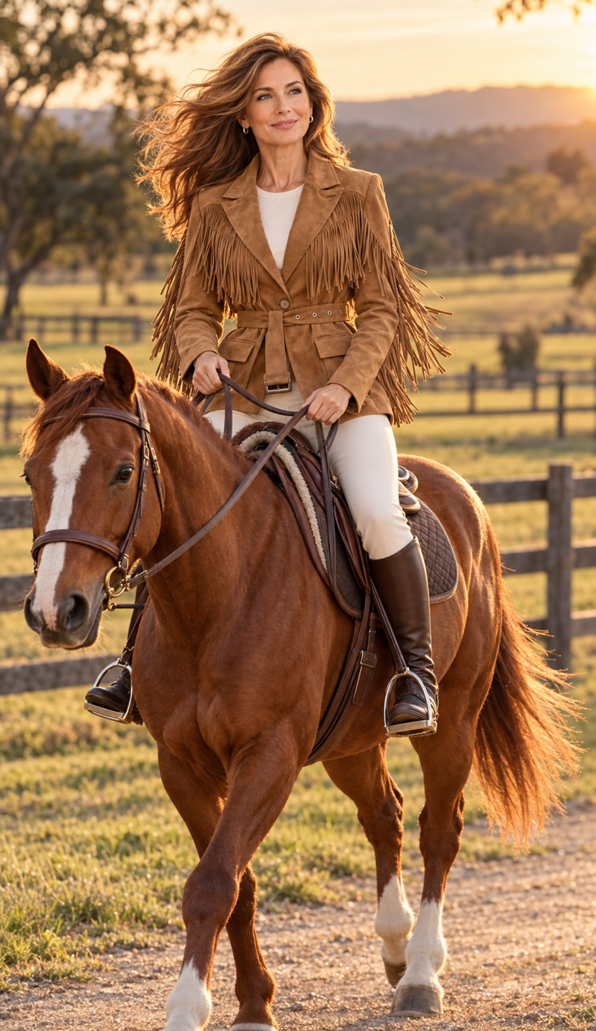 The Siena Fringe Peach Fuzz Jacket
