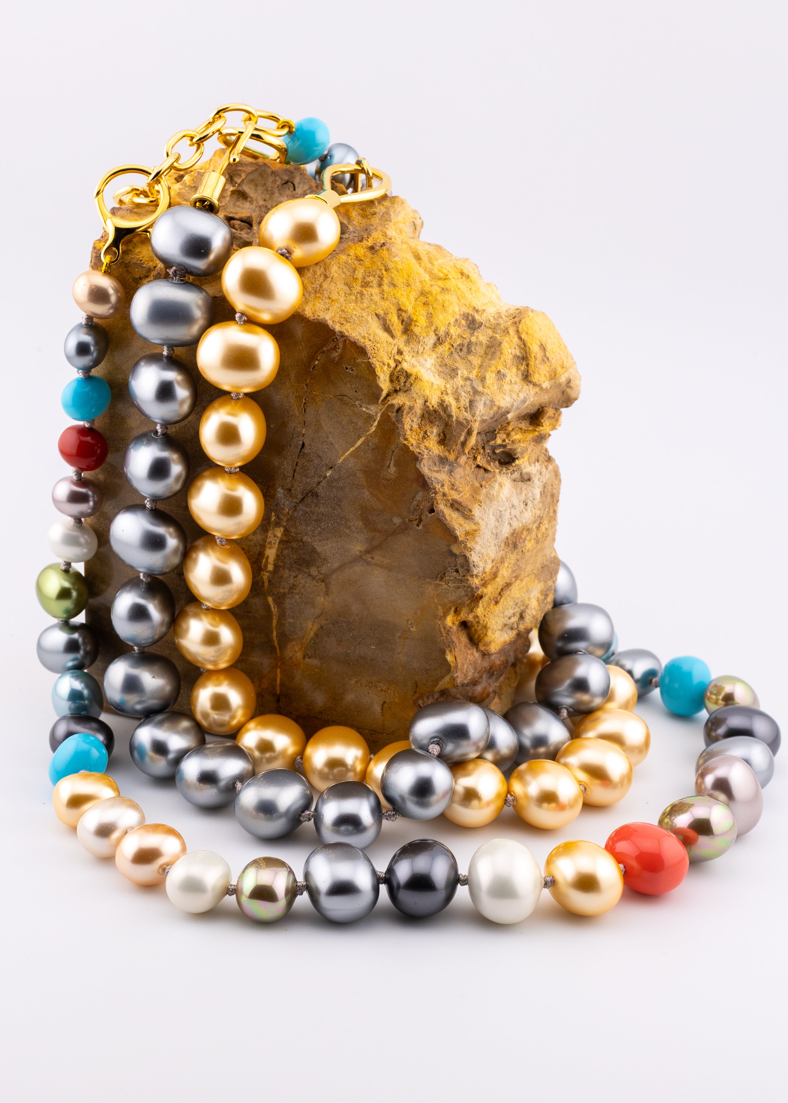 Oversized Statement Beaded Pearl Necklace