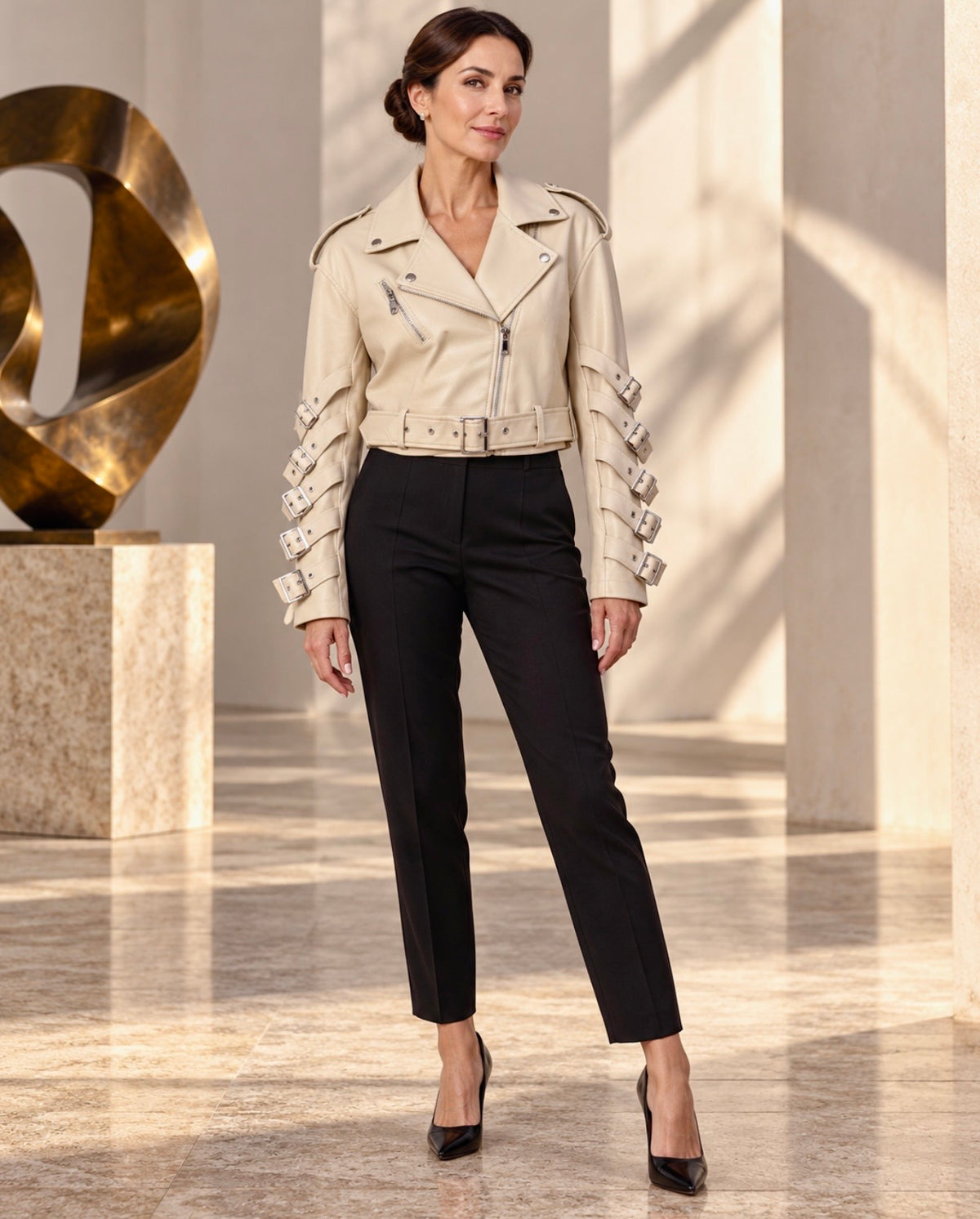 Amore Sacred Heart Buckle-Sleeve Jacket —&nbsp;