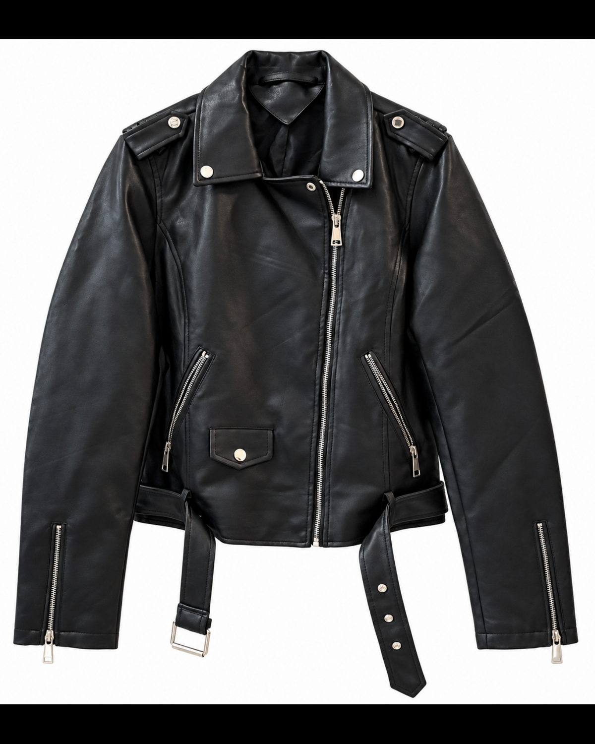 Amore Sacred Heart Moto Jacket — Black