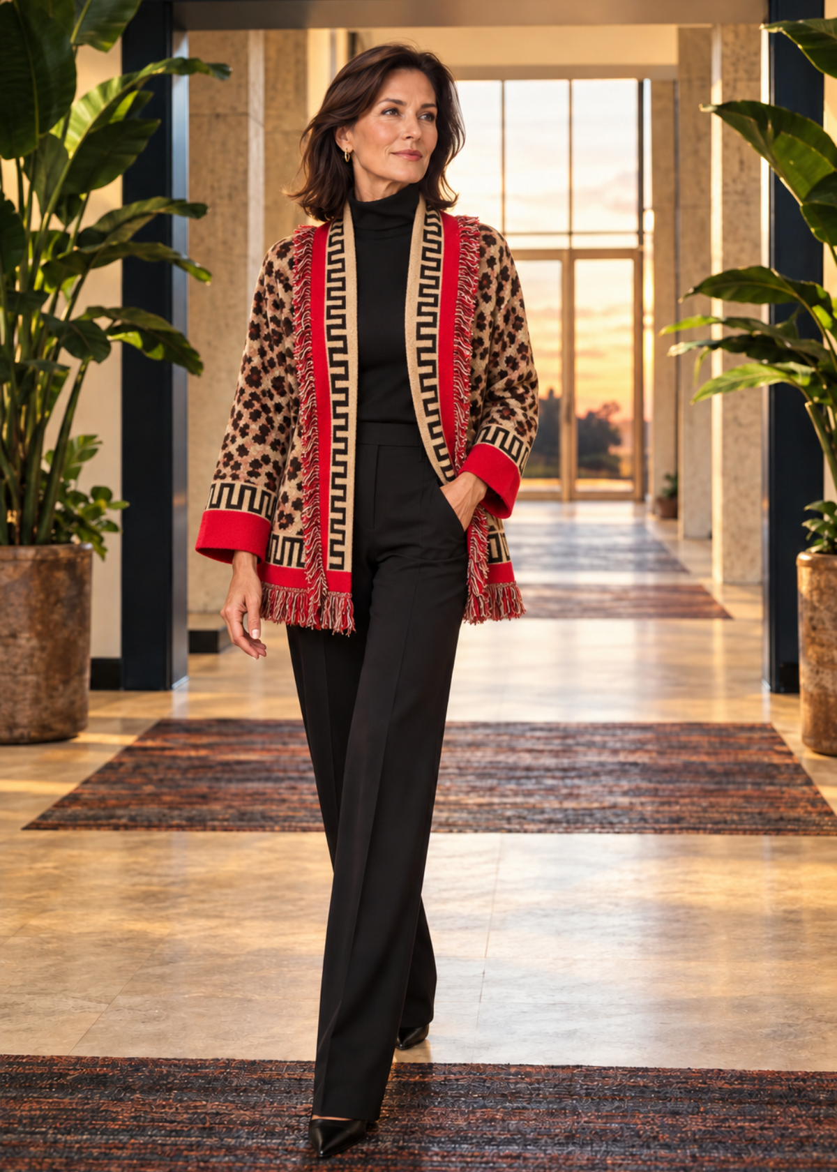 The Roma Rouge Fringe Cardigan
