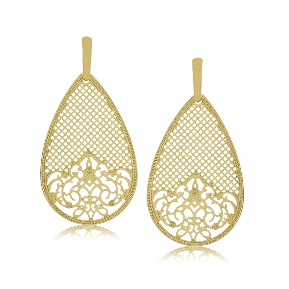 Regal Lace Teardrop Earrings
