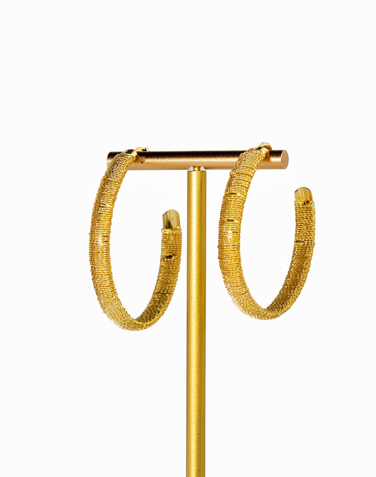 Gold Thread Wire Hoops