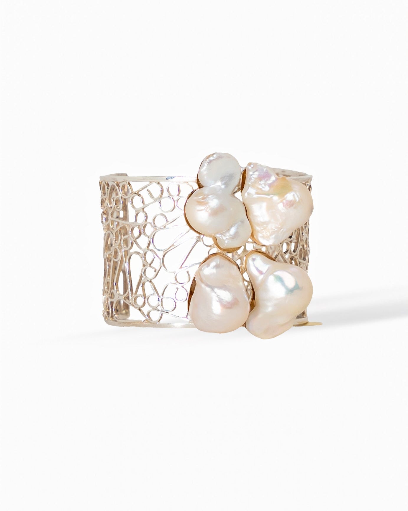 Exotic Baroque Pearl Bloom Cuff