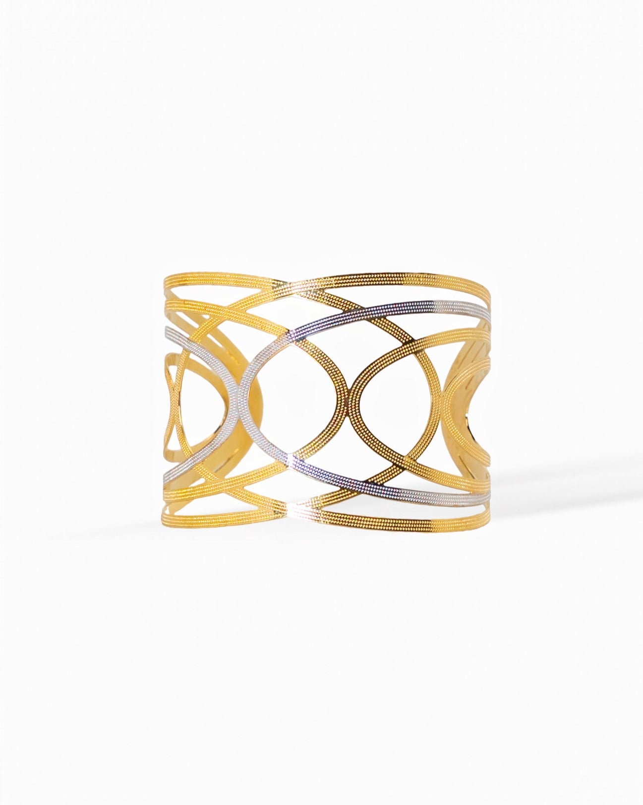 Interlace Cuff in Gold & Silver