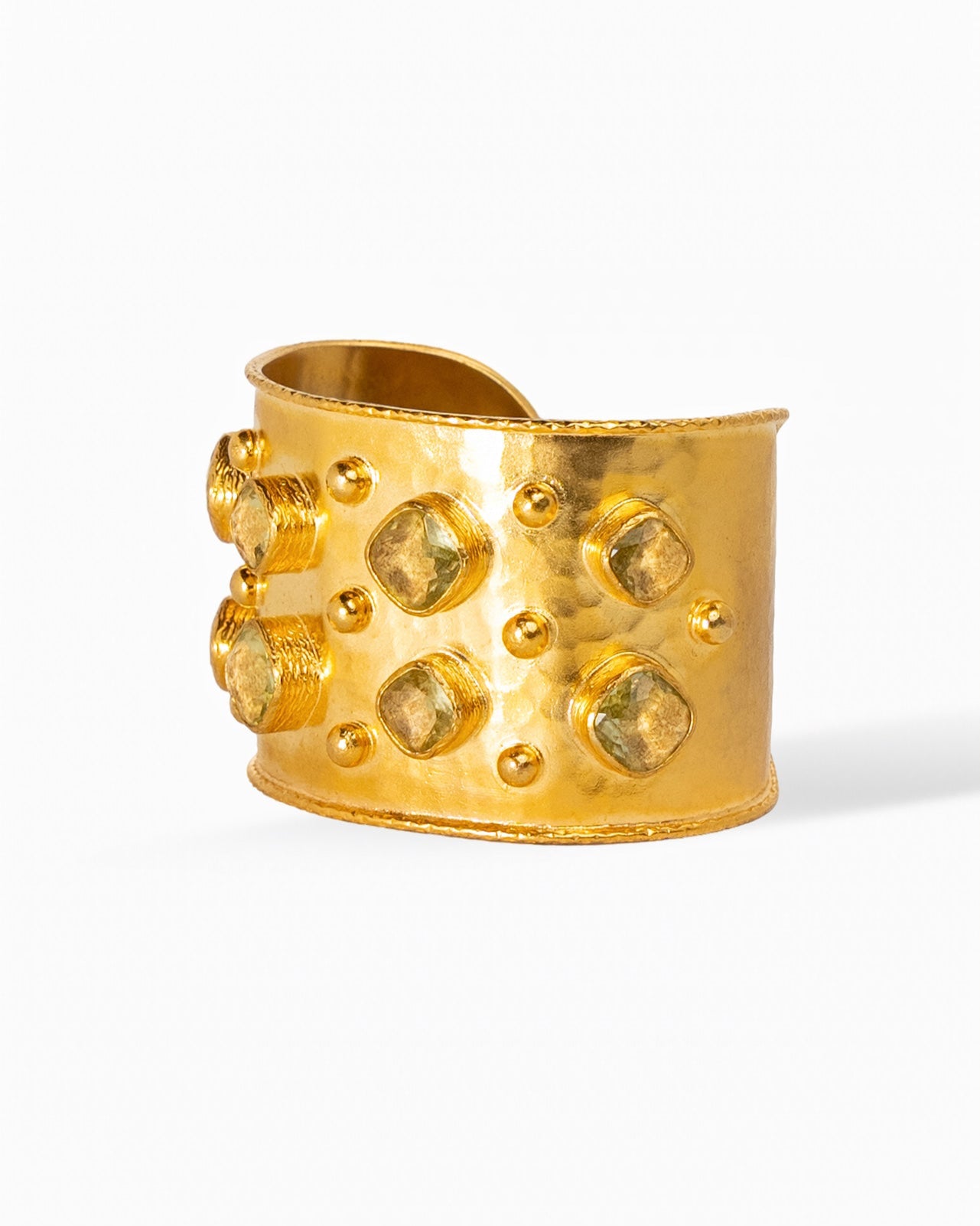 Golden Peridot Stud Cuff