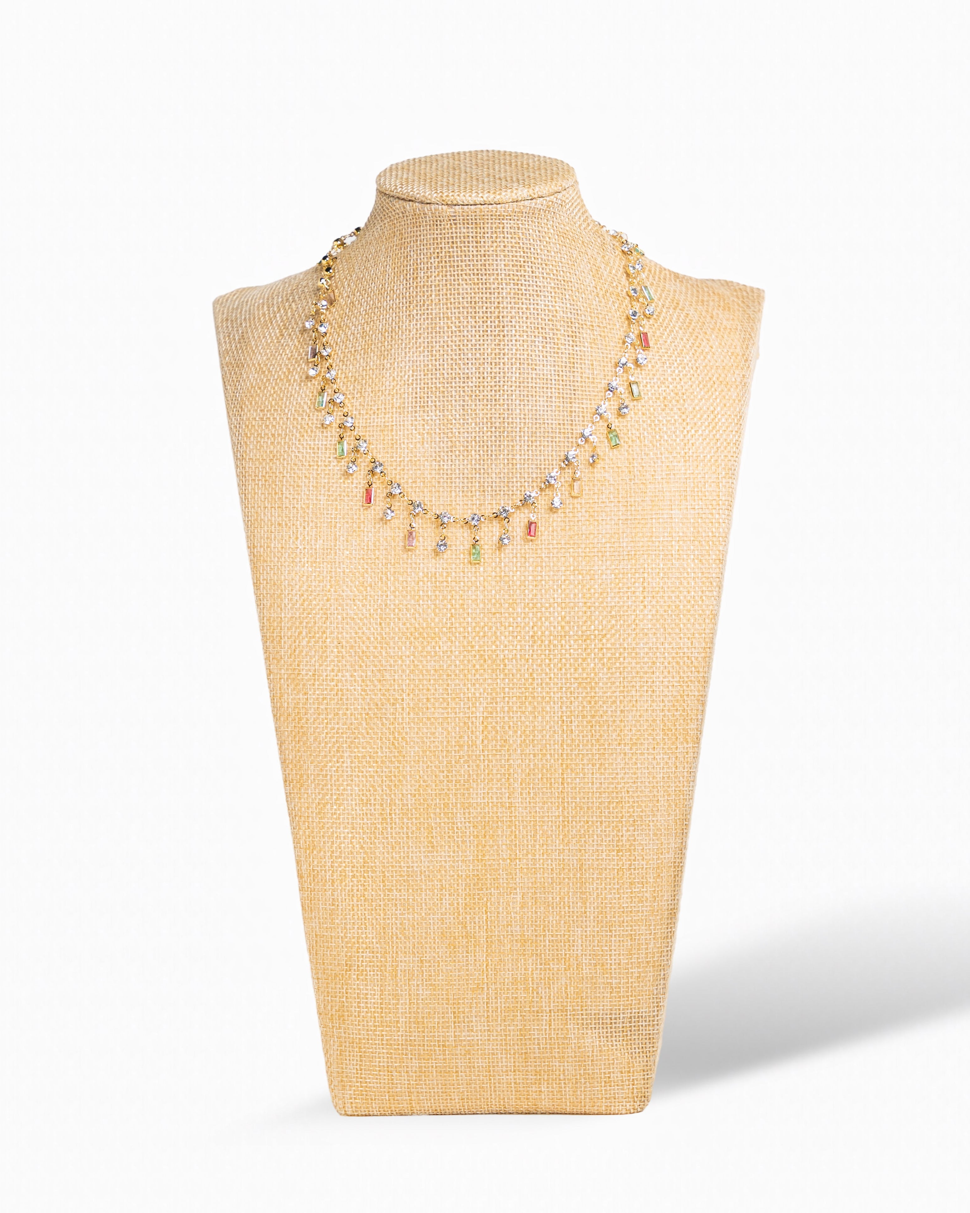 Rainbow Drop Crystal Necklace