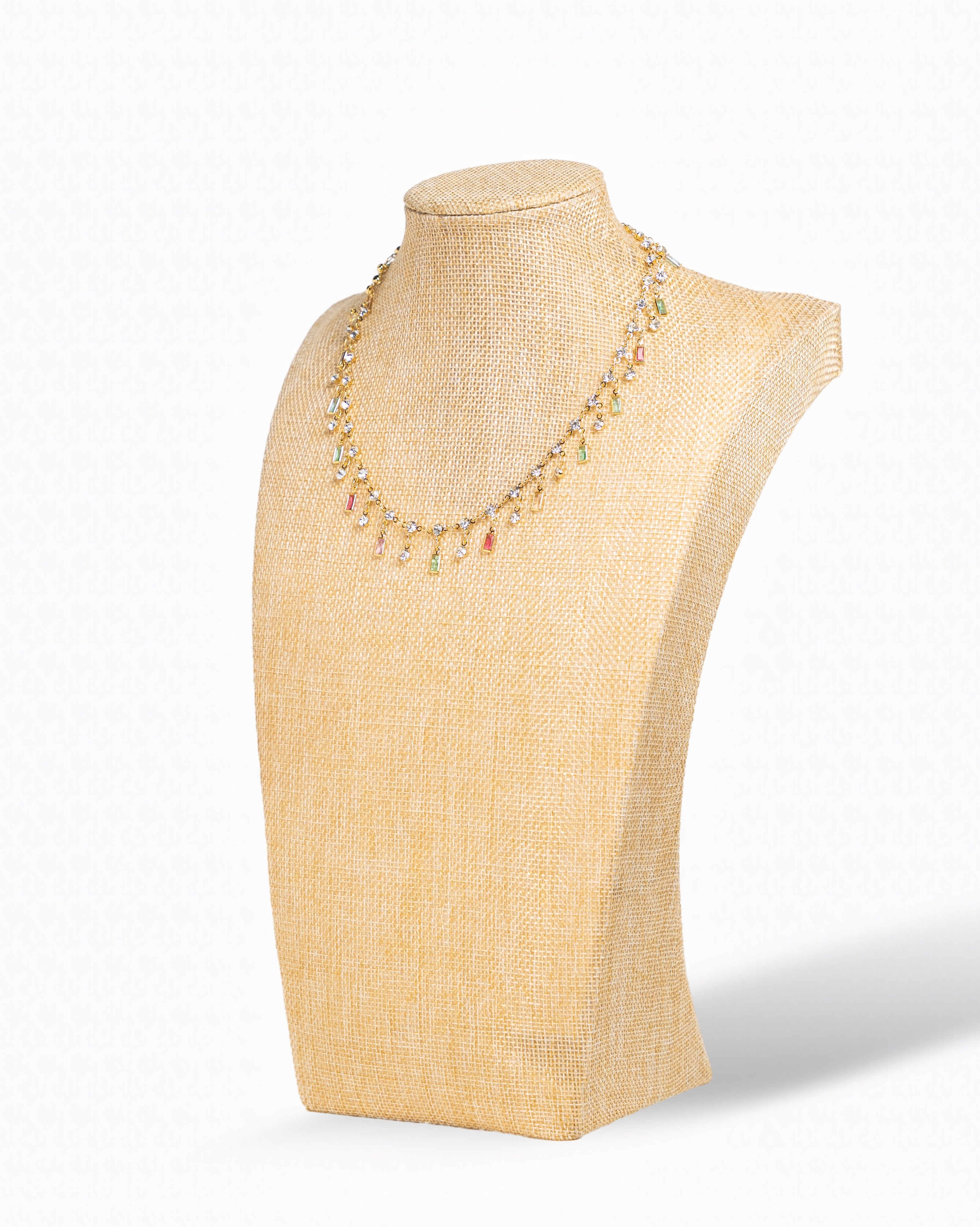 Rainbow Drop Crystal Necklace
