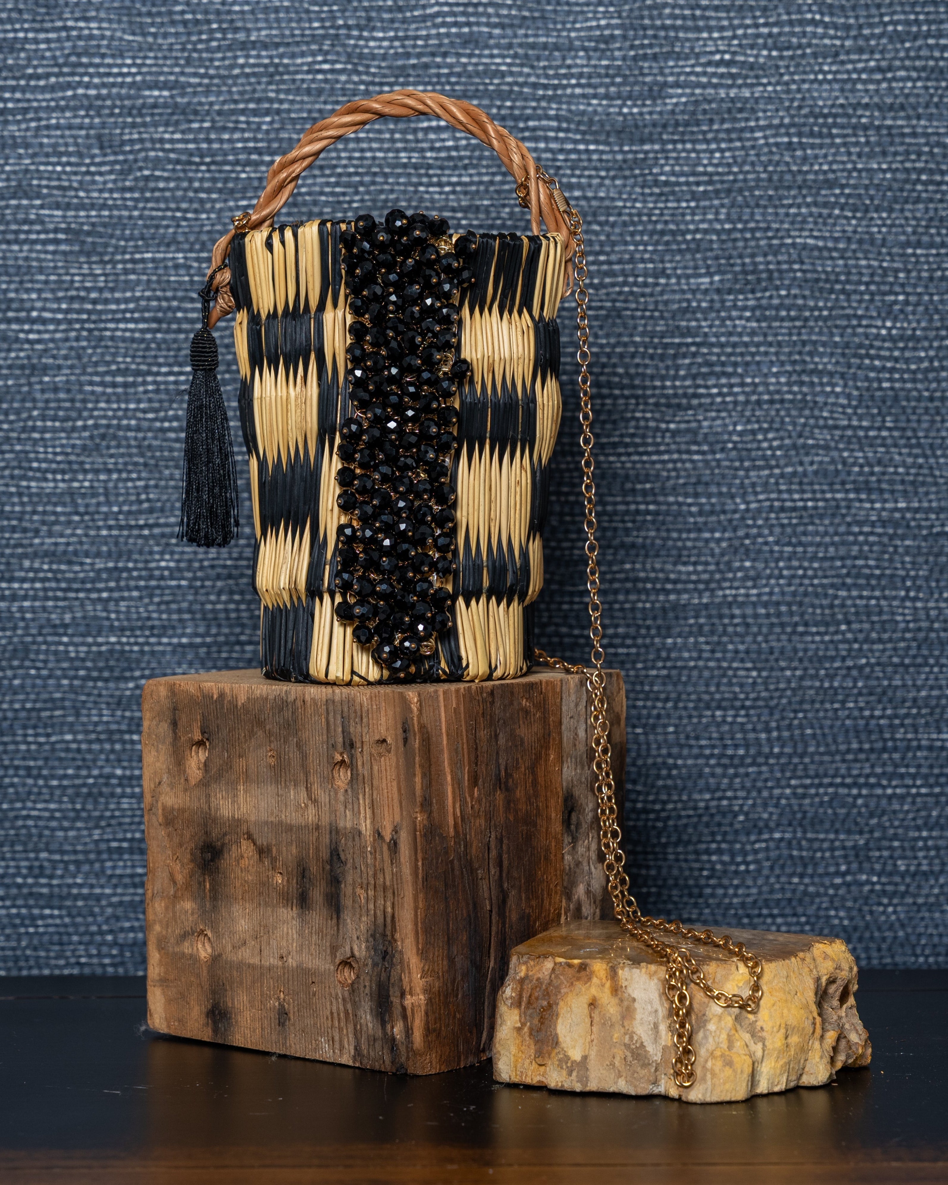 Twilight Straw Bucket Bag