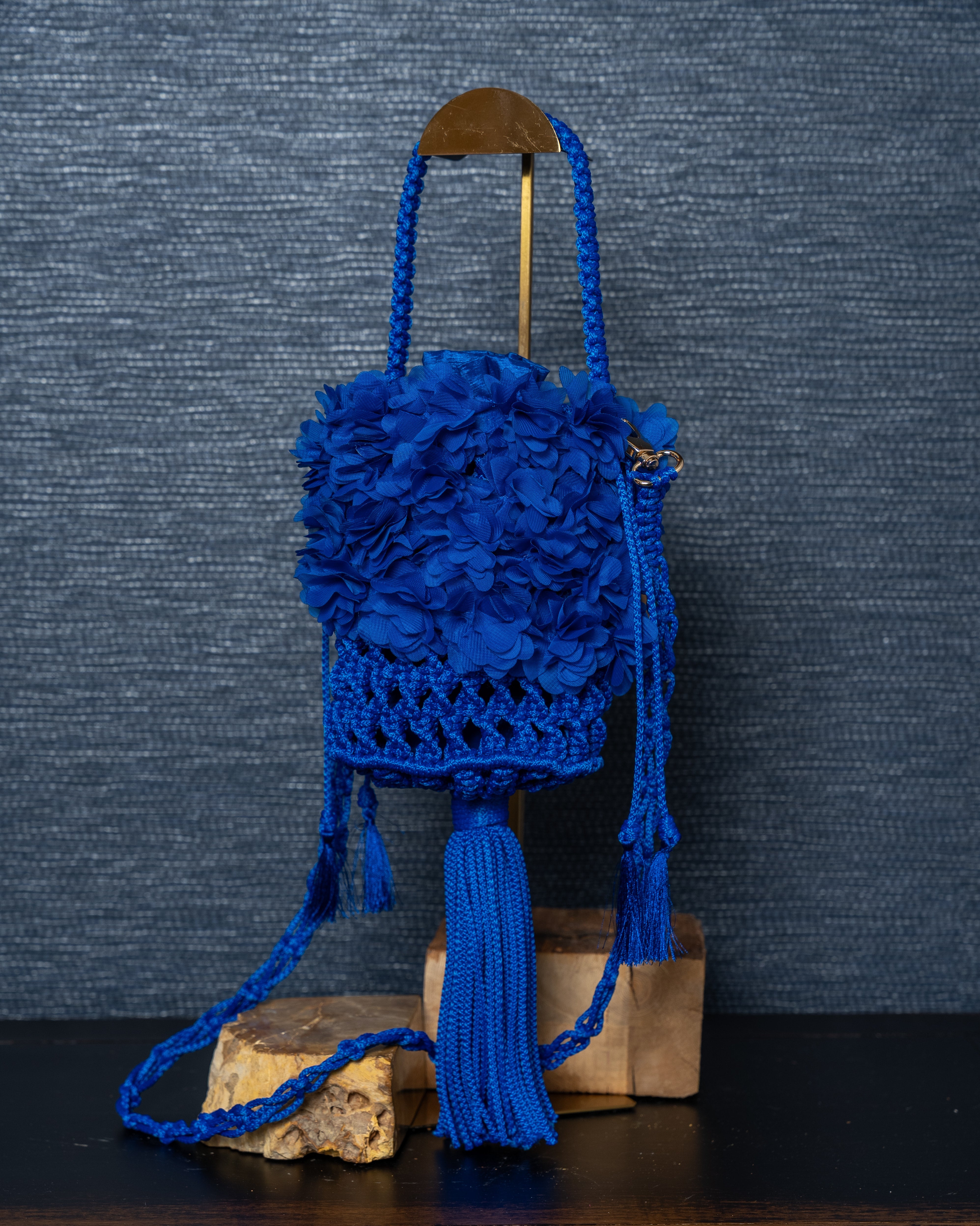 Electric Petal Drawstring Bag – Royal Blue