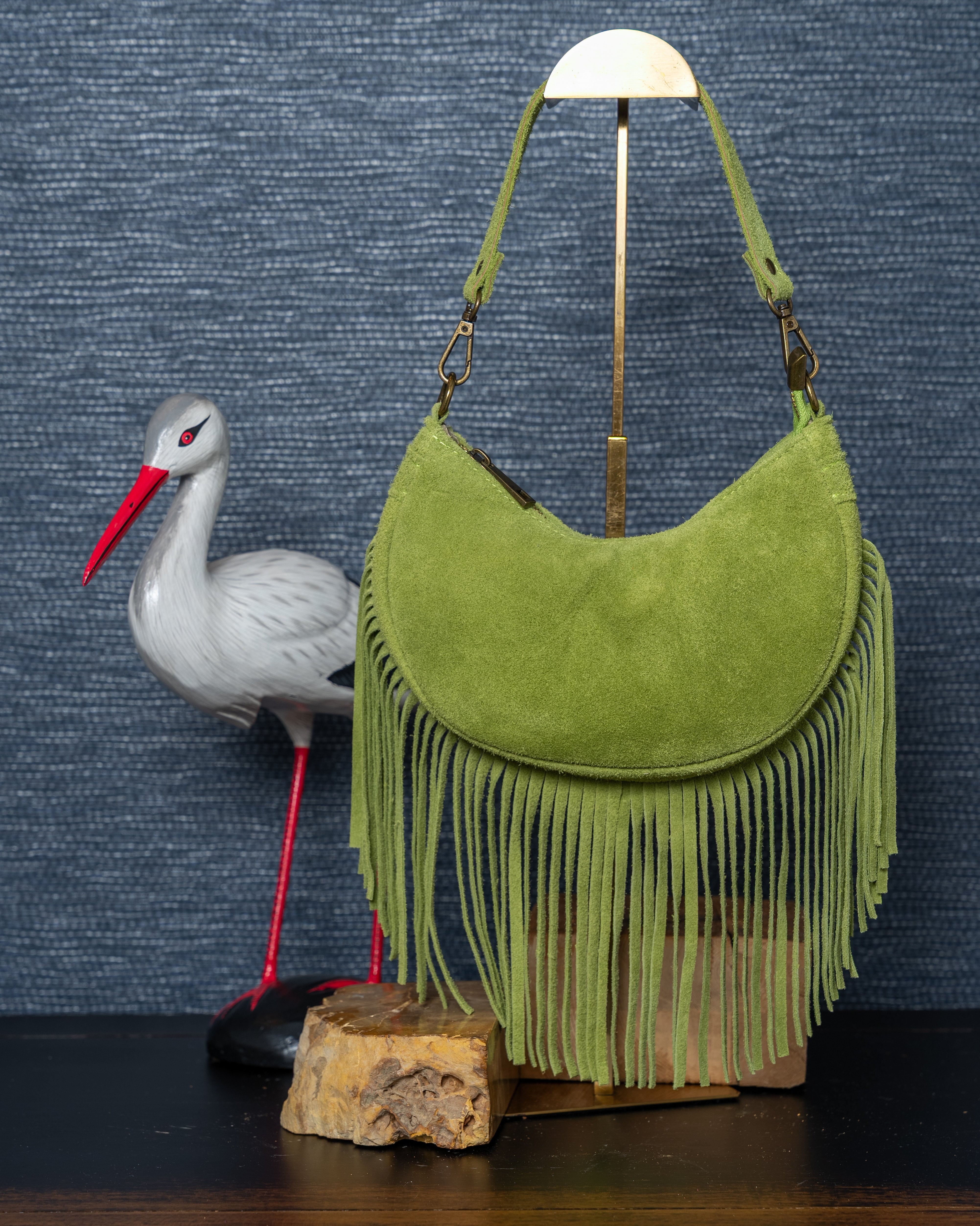 Suede Fringe Shoulder Bag – 3 Colors