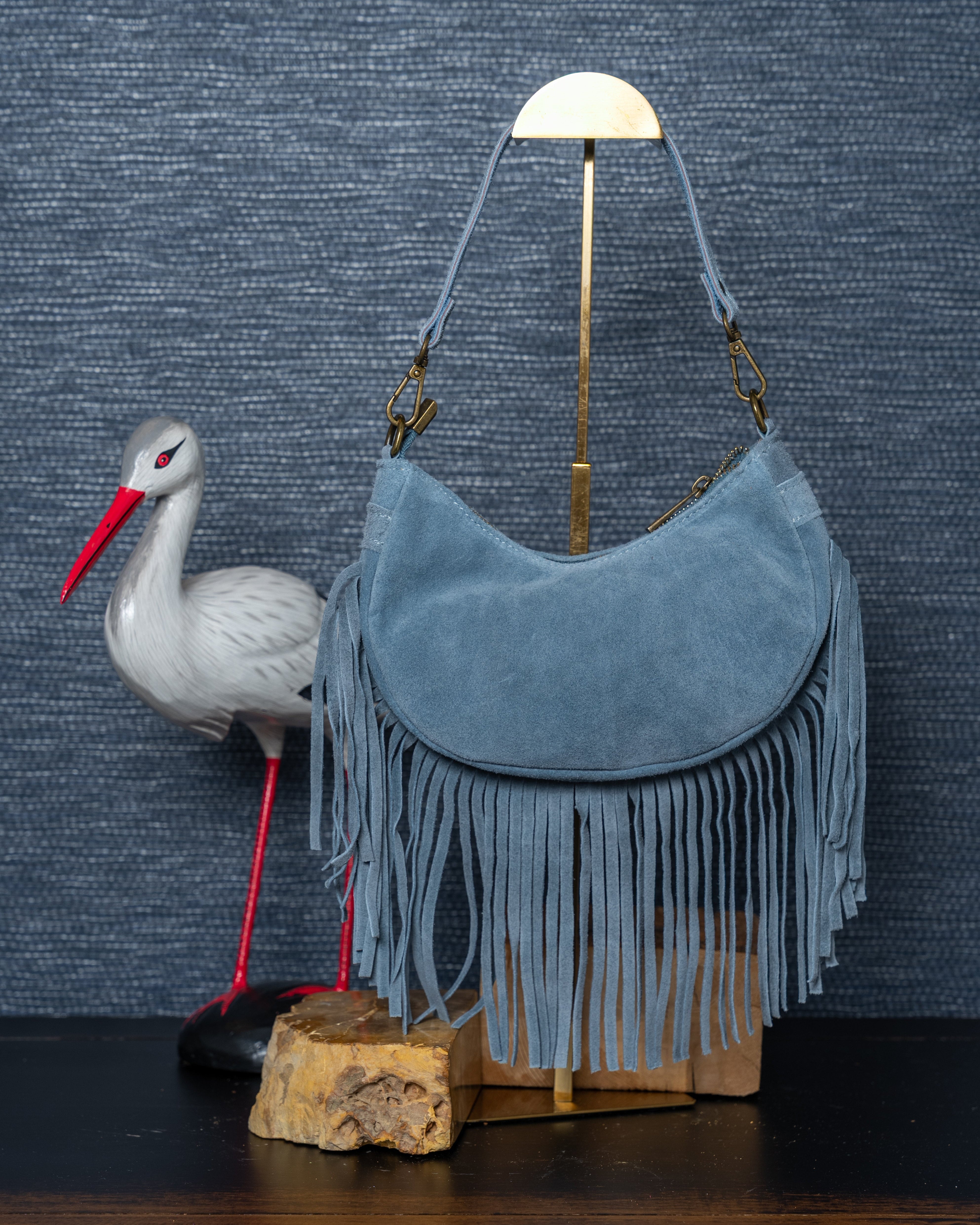 Suede Fringe Shoulder Bag – 3 Colors