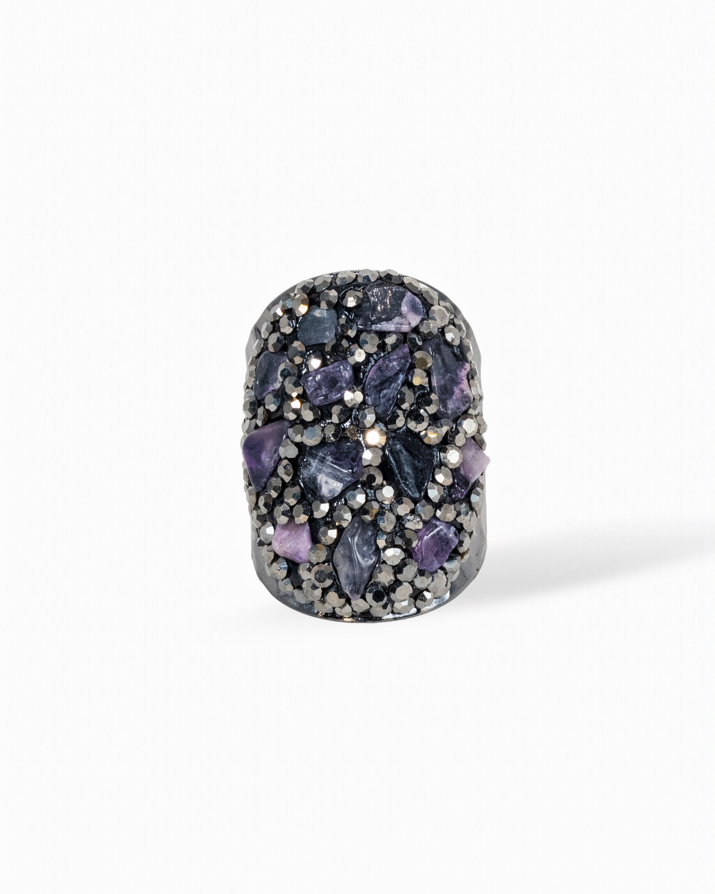 Luxe Dome Ring- Turquoise, Amethyst and Jade