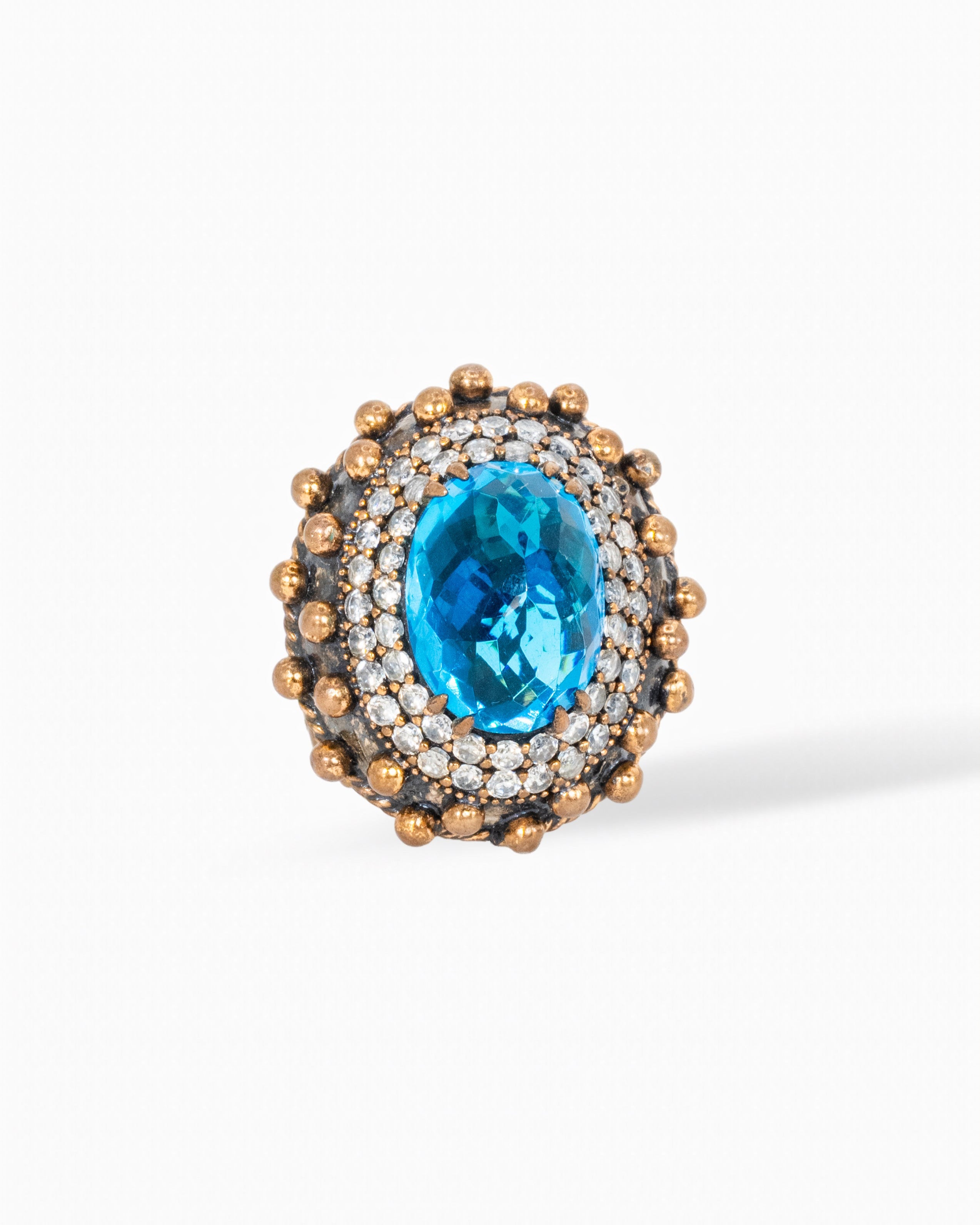 Baroque Blue Royale Topaz Ring