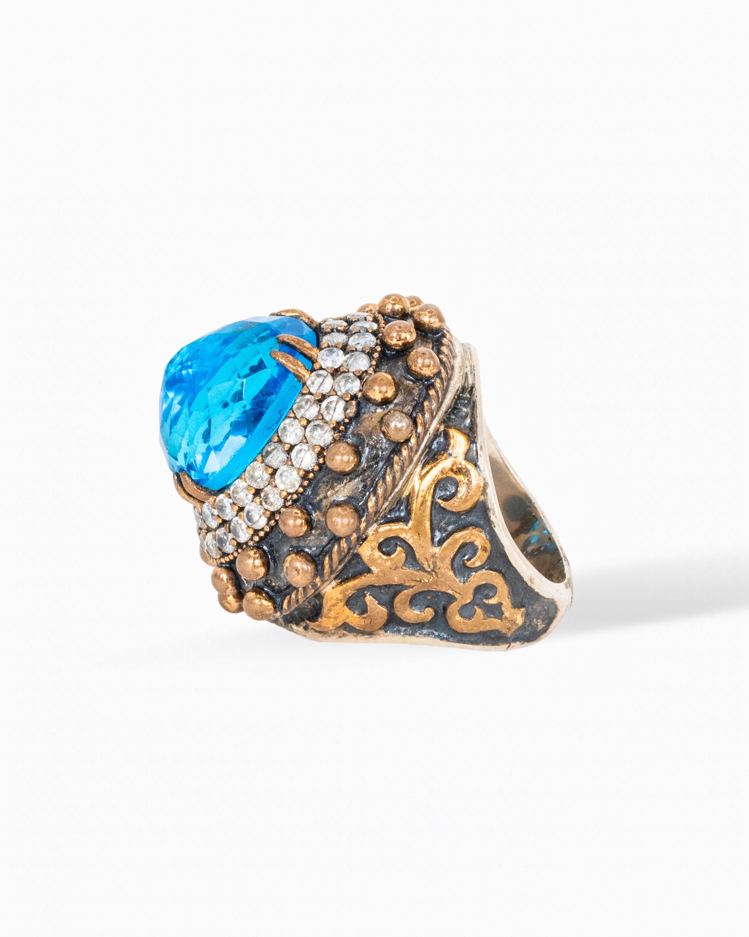 Baroque Blue Royale Topaz Ring