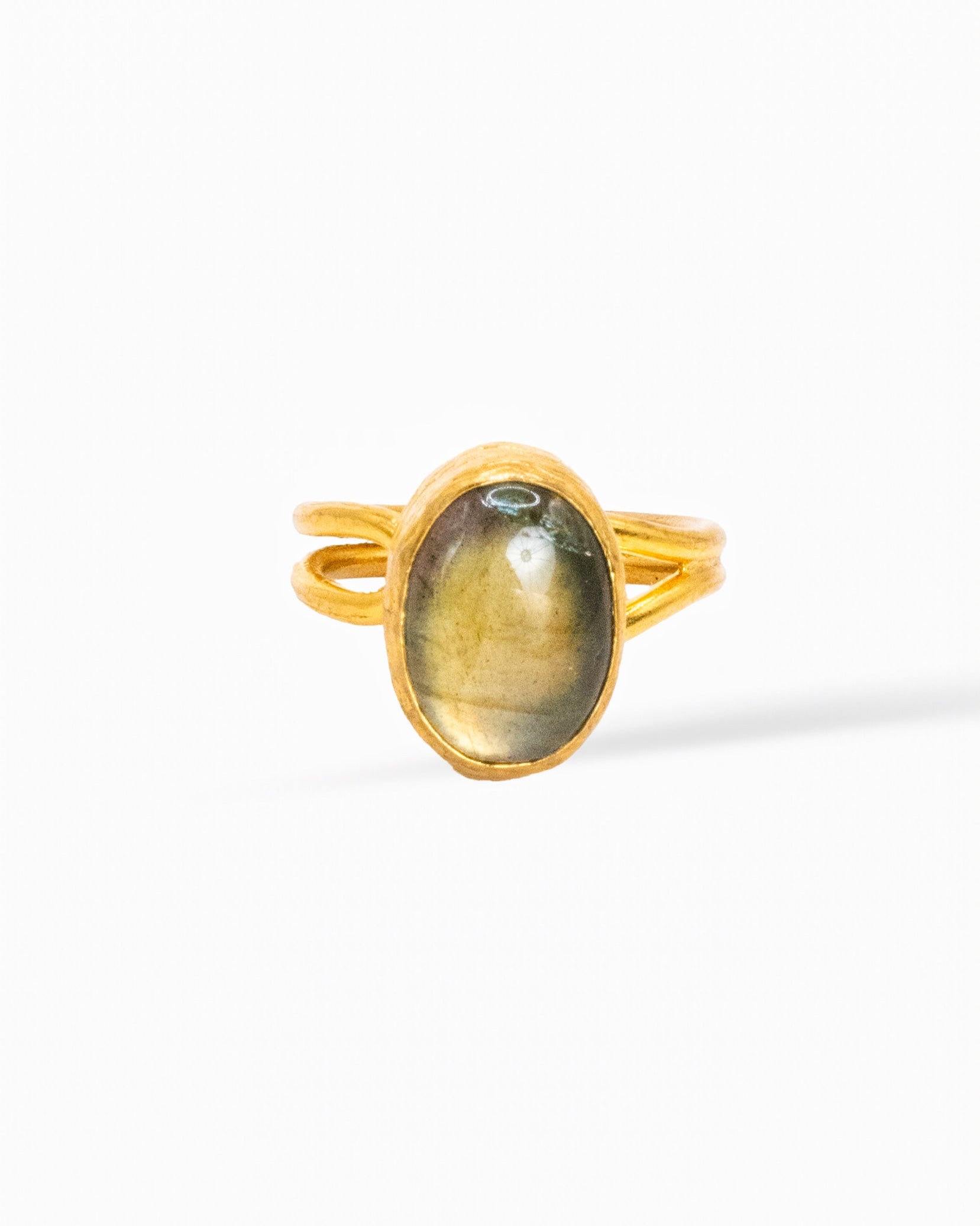 Golden Labradorite Glow Ring