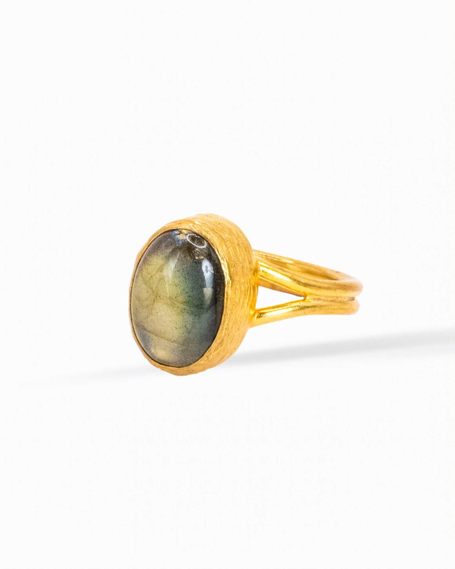 Golden Labradorite Glow Ring