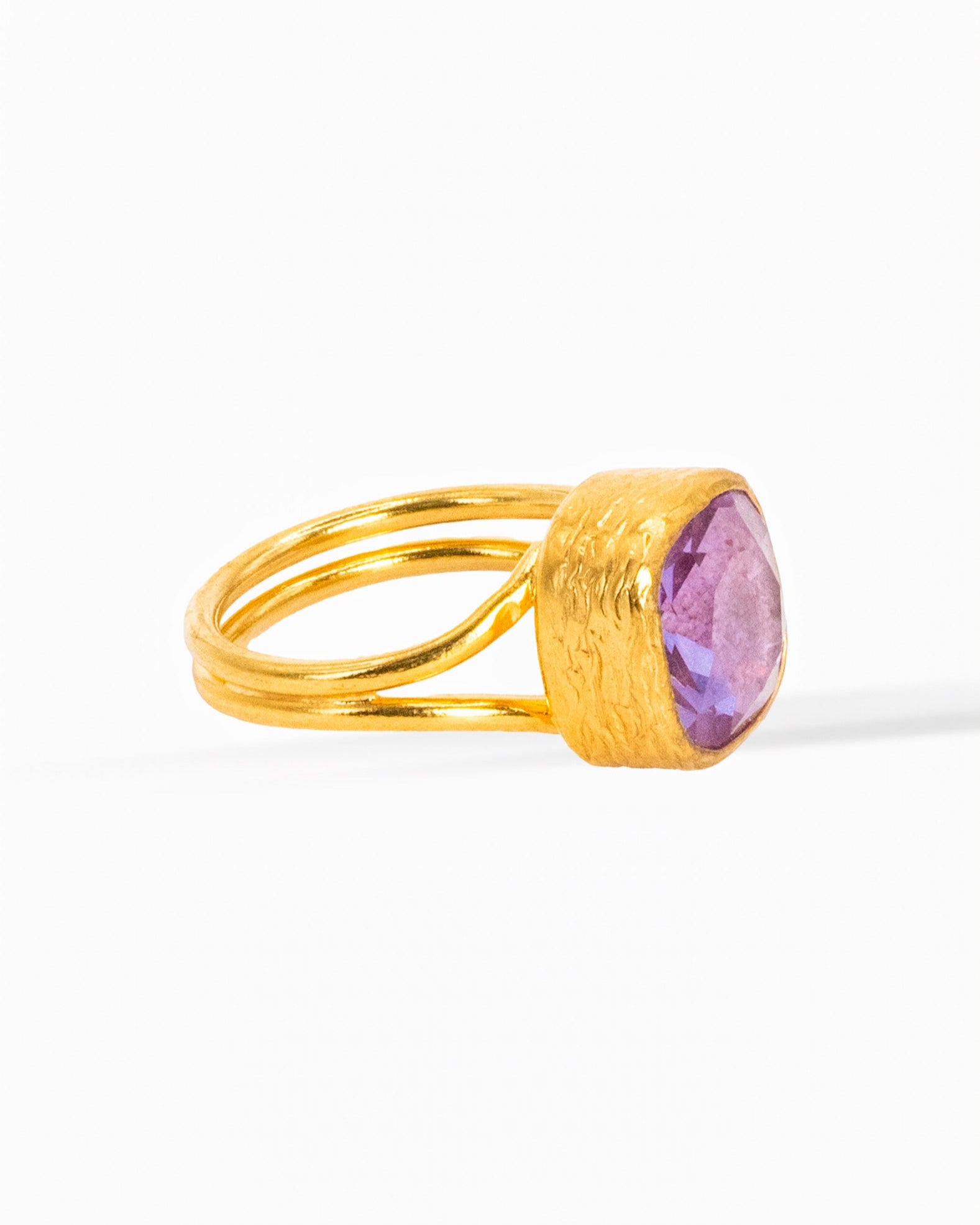 Golden Orchid Quartz Ring