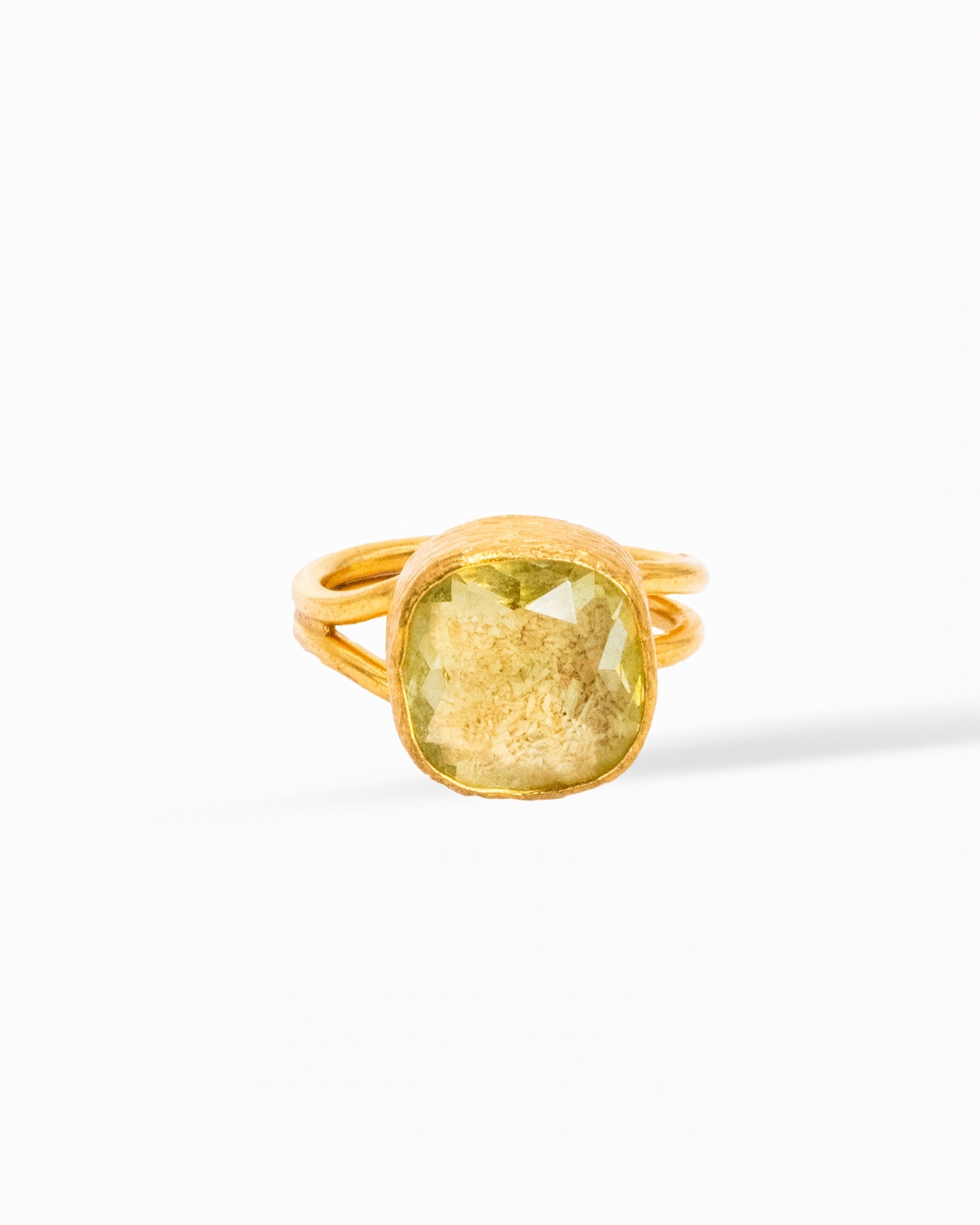 Golden Citrus Quartz Ring