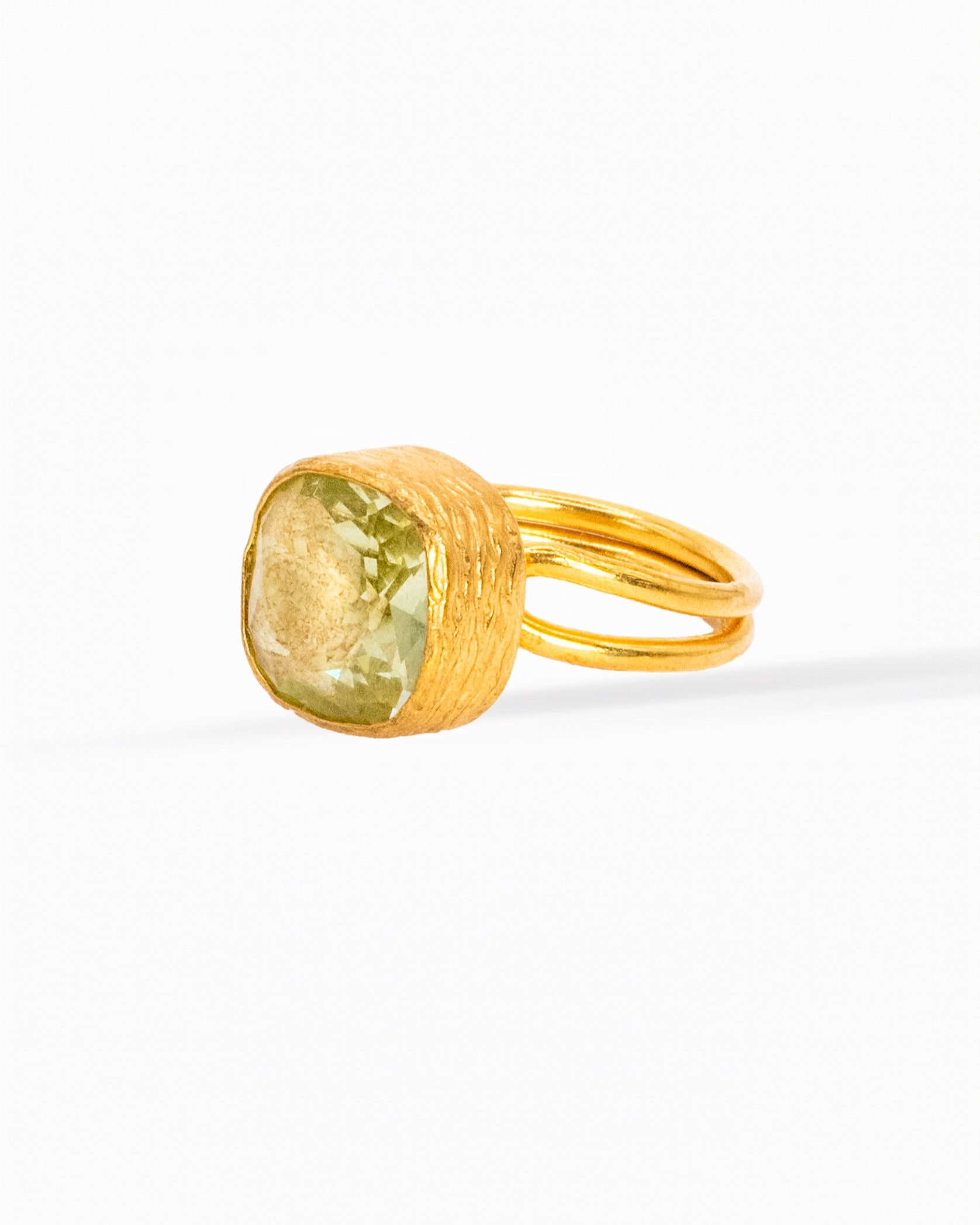 Golden Citrus Quartz Ring