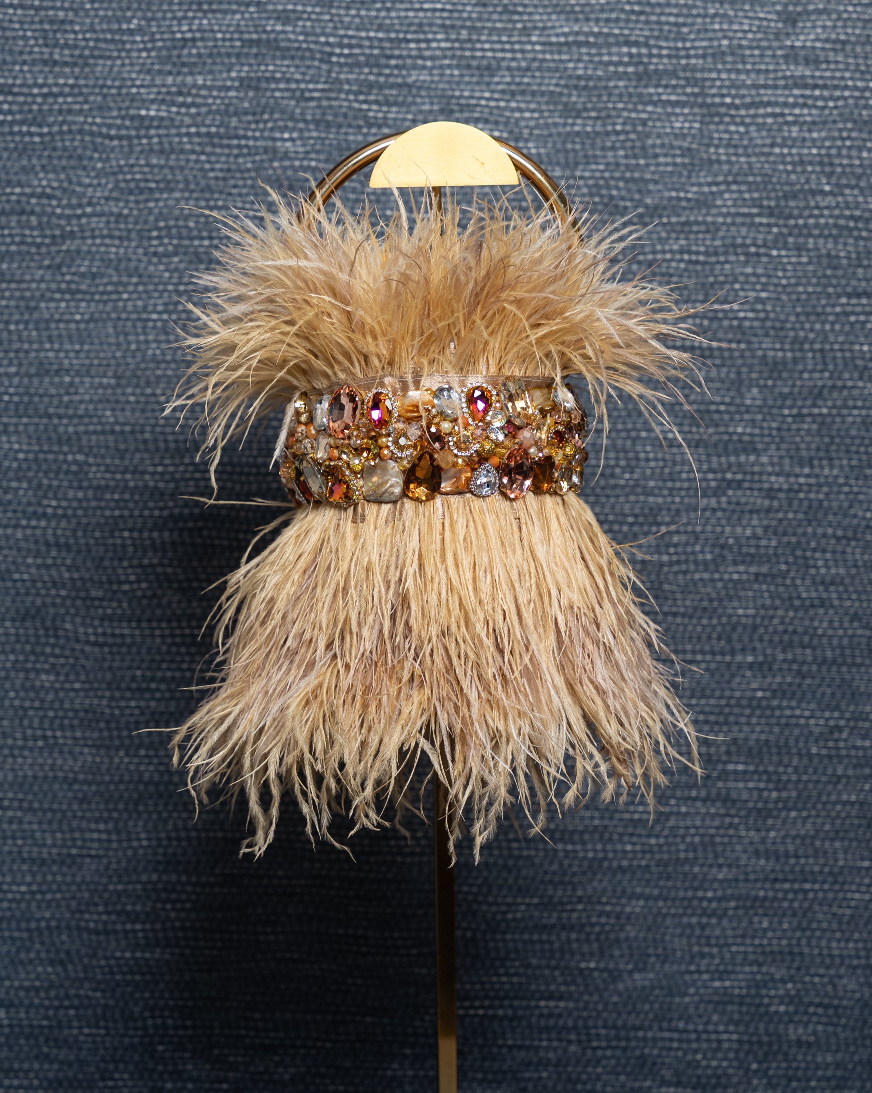 Glamour Feathered Jewel Tote