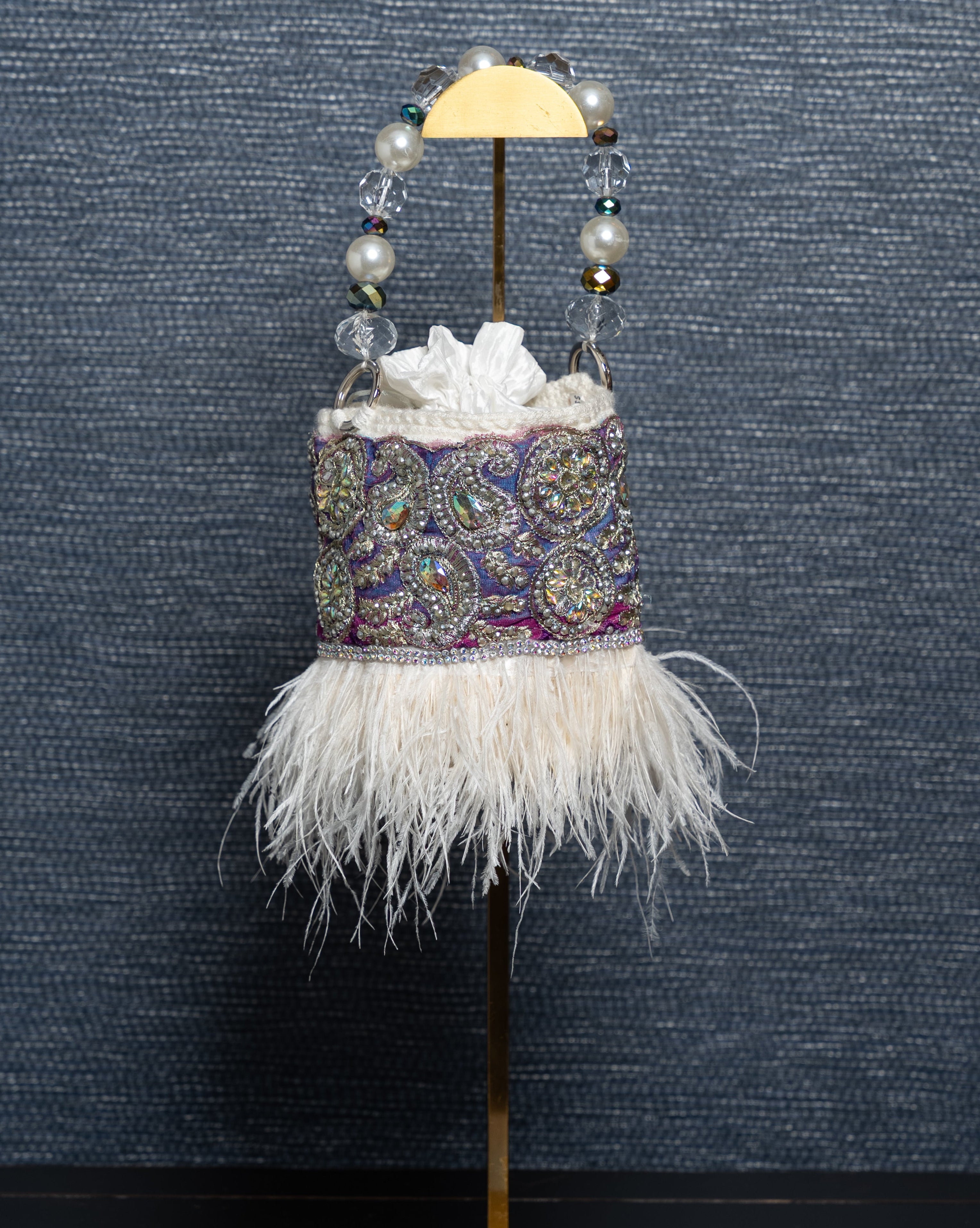 Pearl & Plum Royal Feather Purse