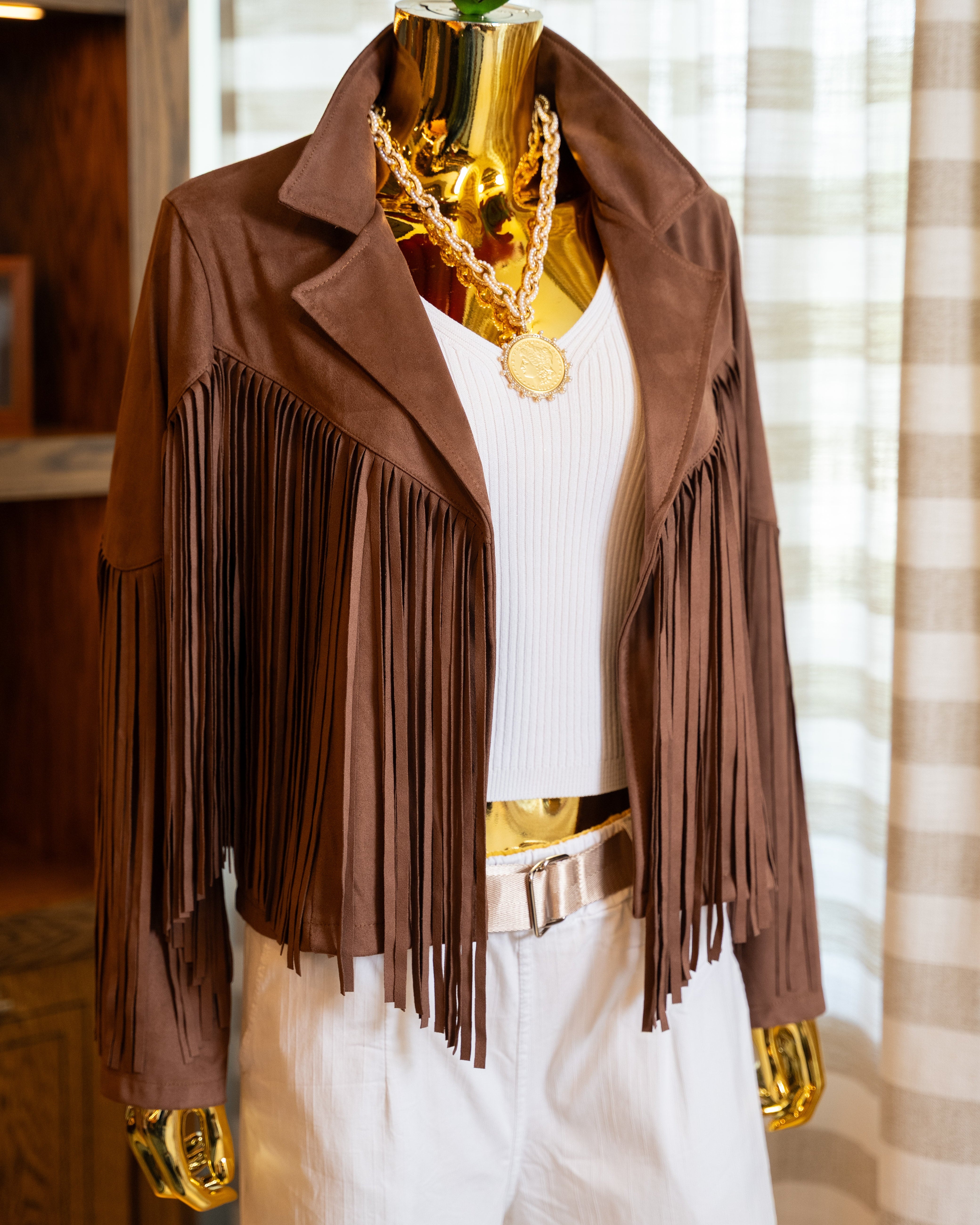 Luxe Fringe Buttery Suede Jacket