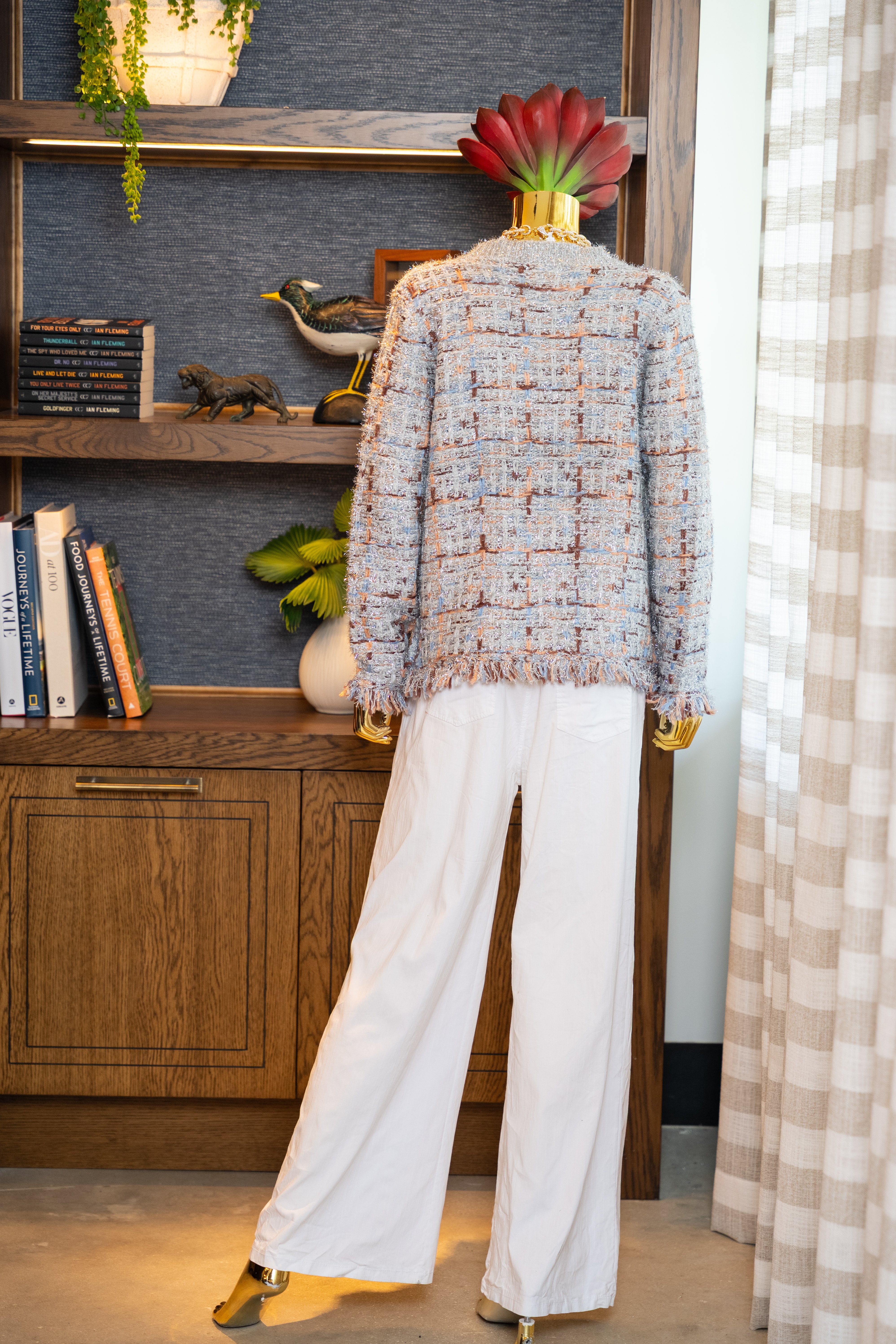 Chic Tweed Fringe Cardigan Jacket