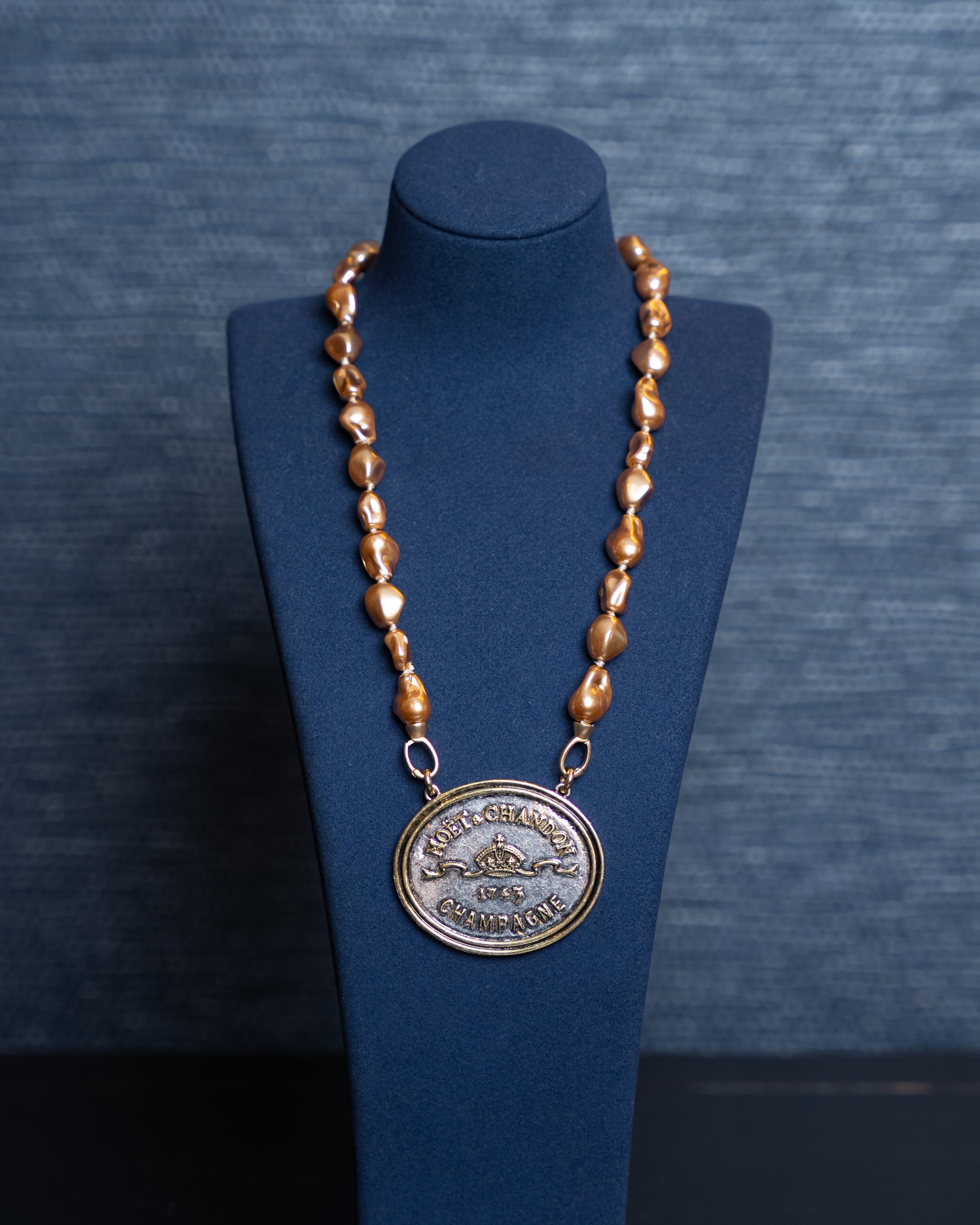 Moet Chandon Medallion Pearl Necklace