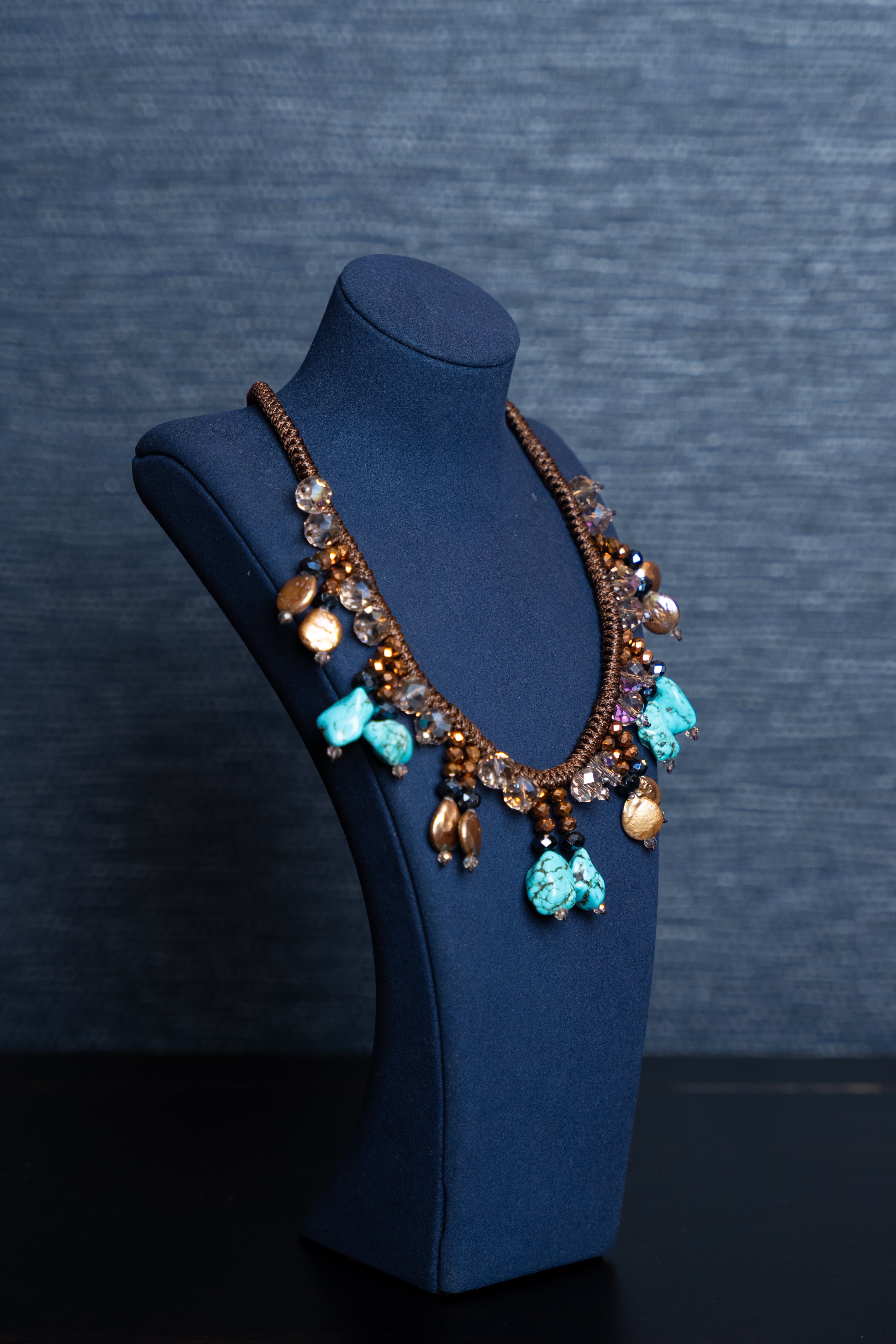 Turquoise Copper Coin Boheme Necklace